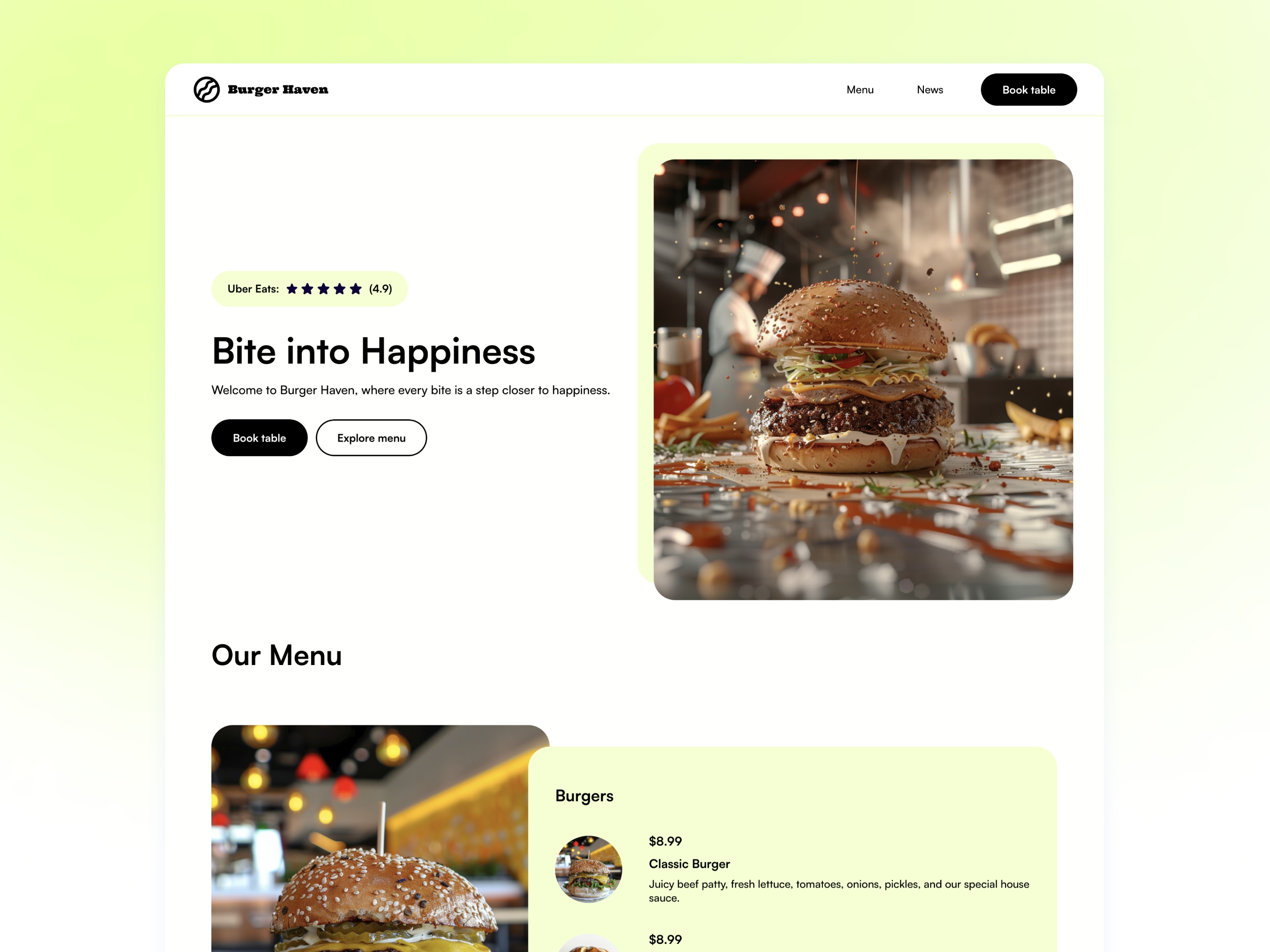 Screenshot of Patty website