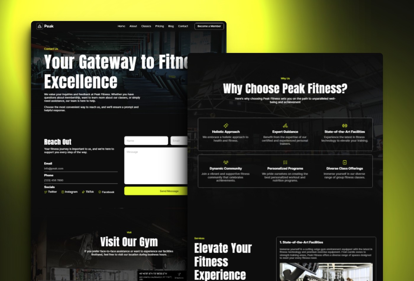 Screenshot 3 of Peak fitness gym template