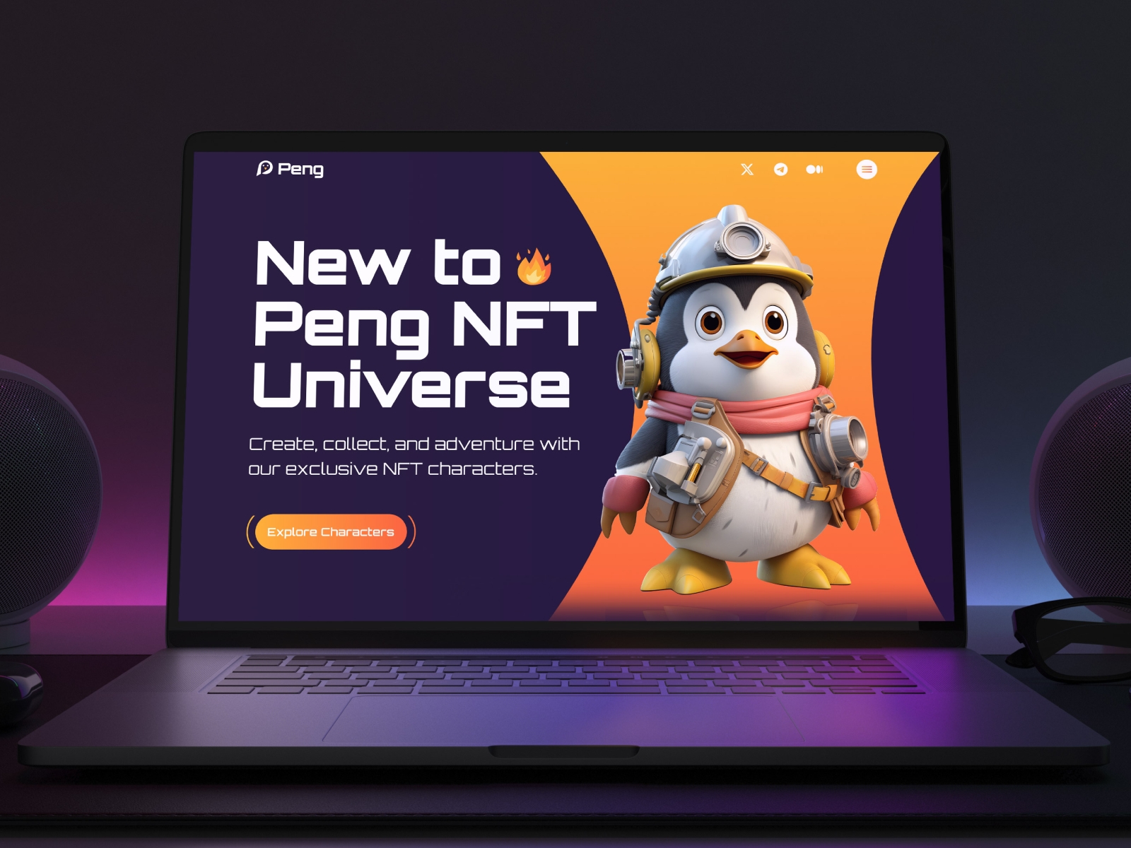Screenshot of Peng website