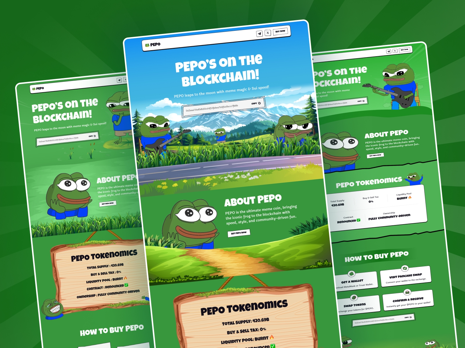 Screenshot of Pepo website