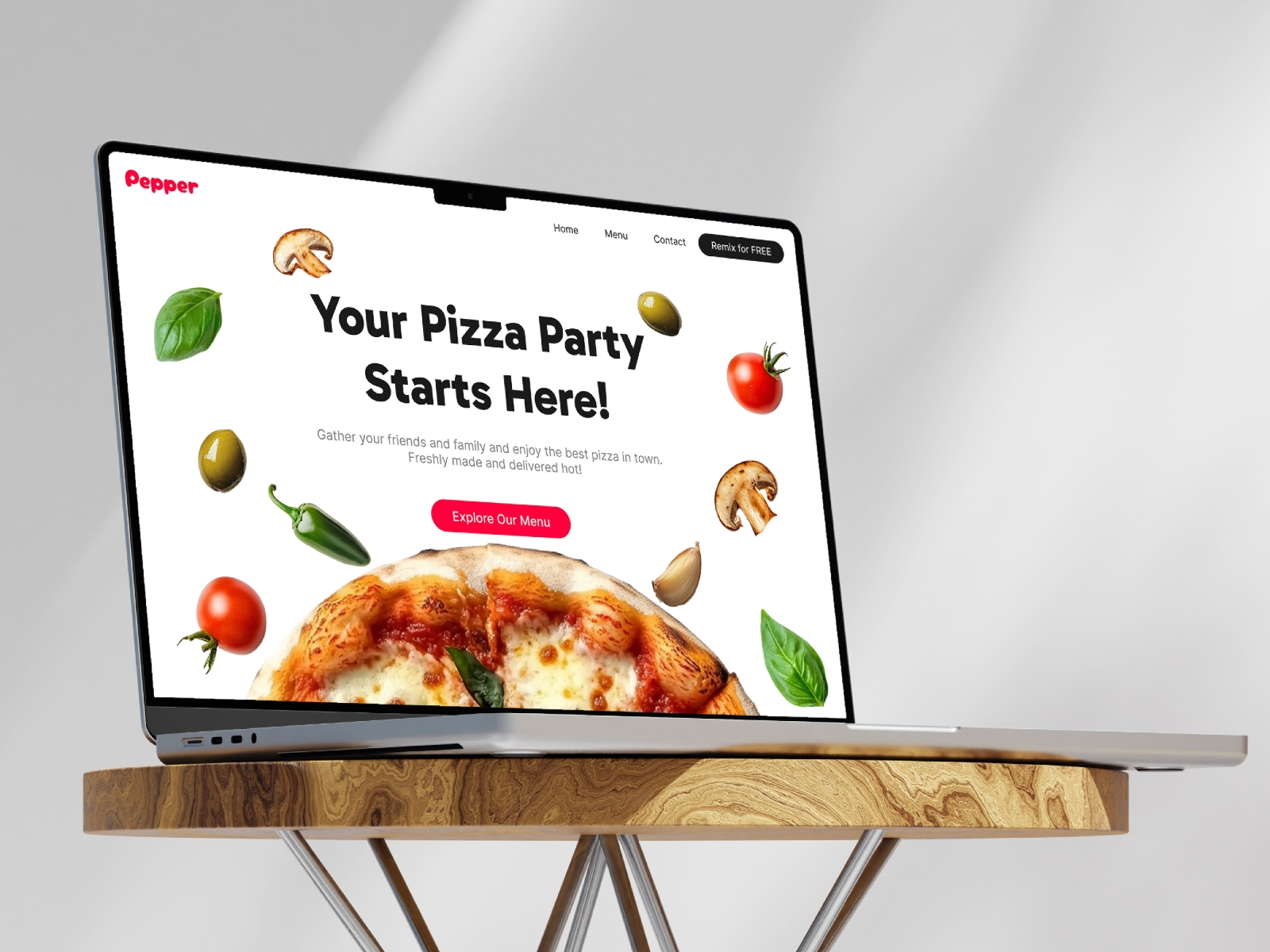 Screenshot of Pepper website