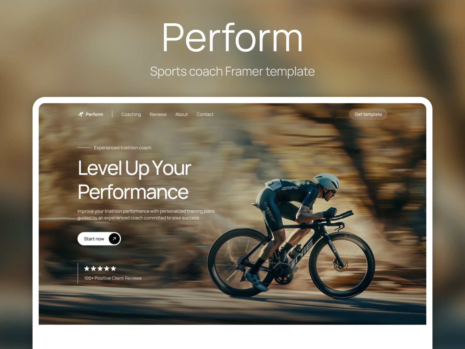 Screenshot of Perform website