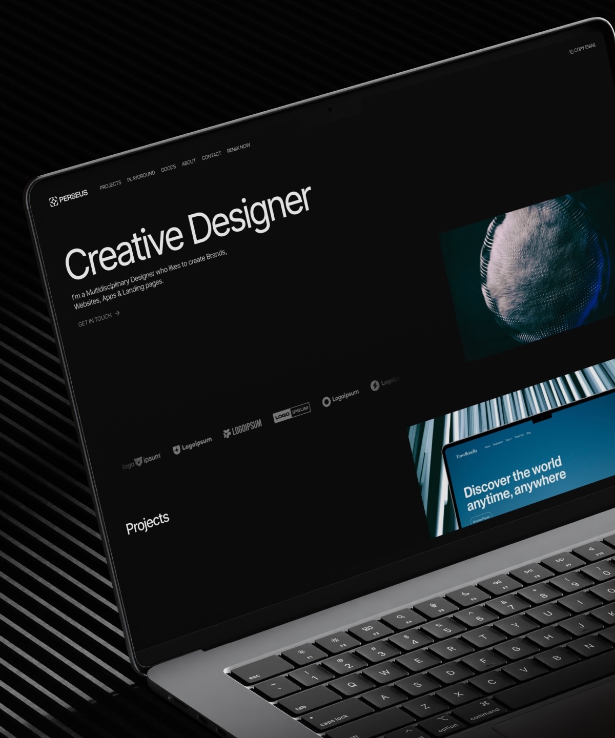 Screenshot of Perseus website