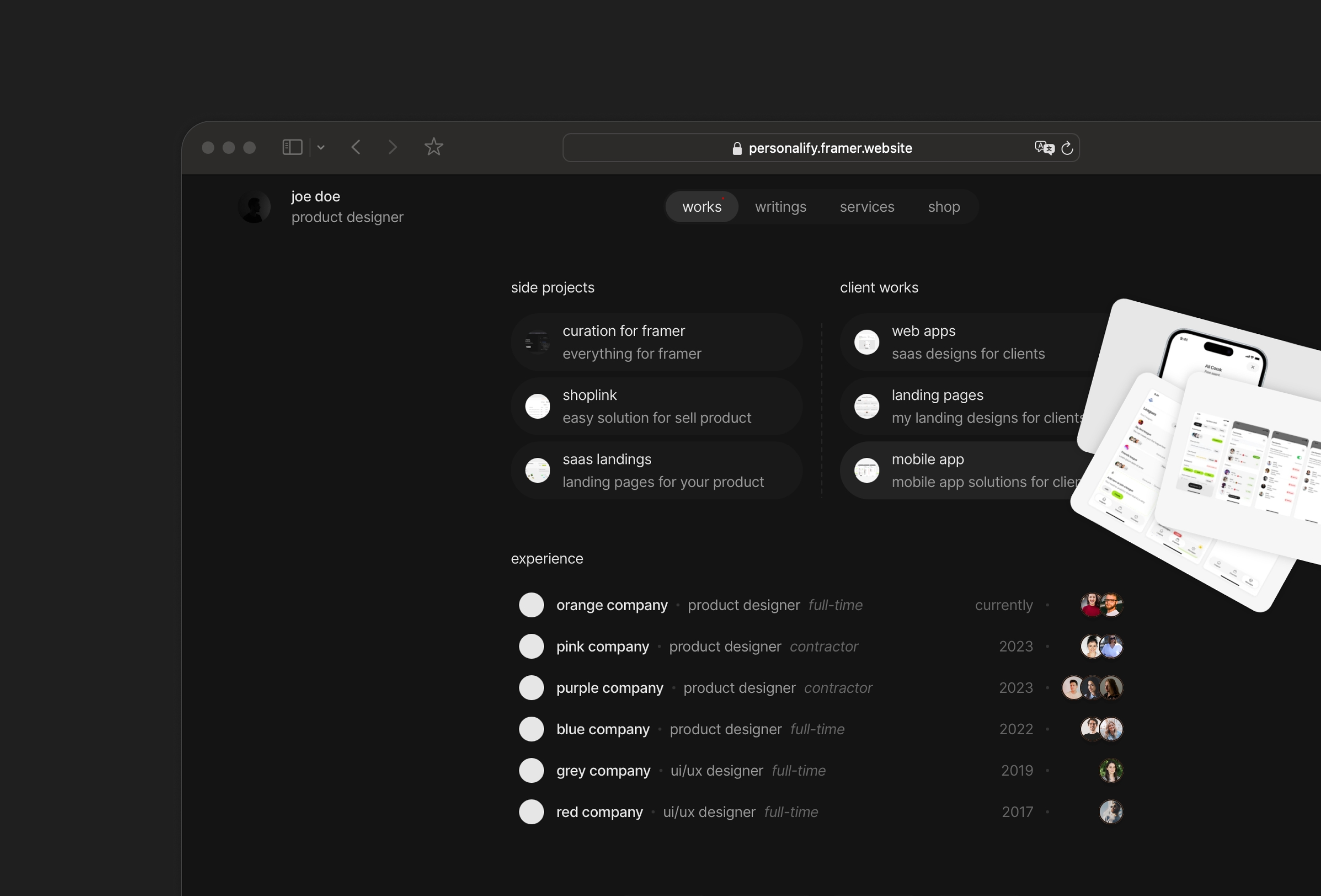 Screenshot 3 of Personalfolio