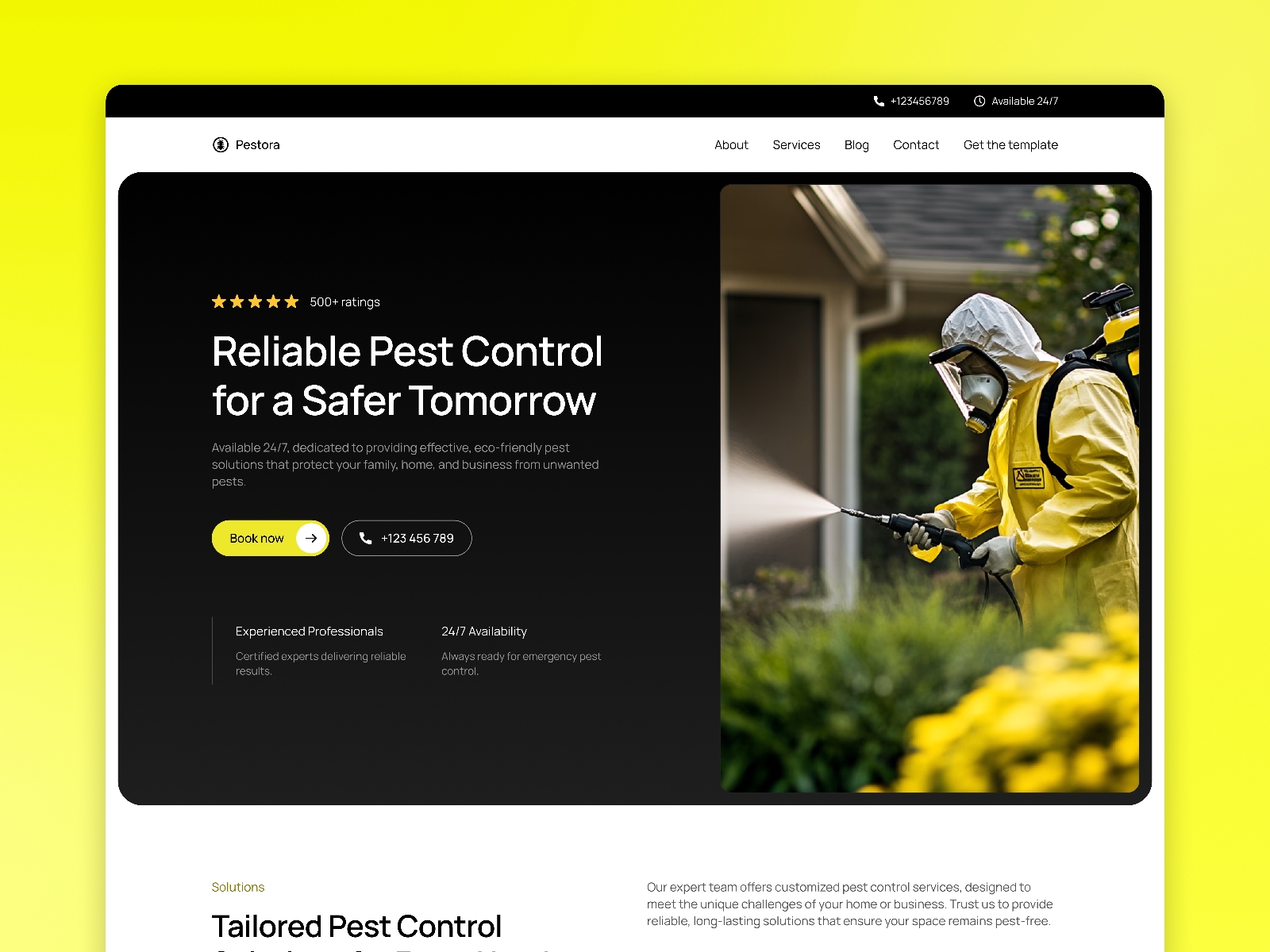 Screenshot of Pestora website