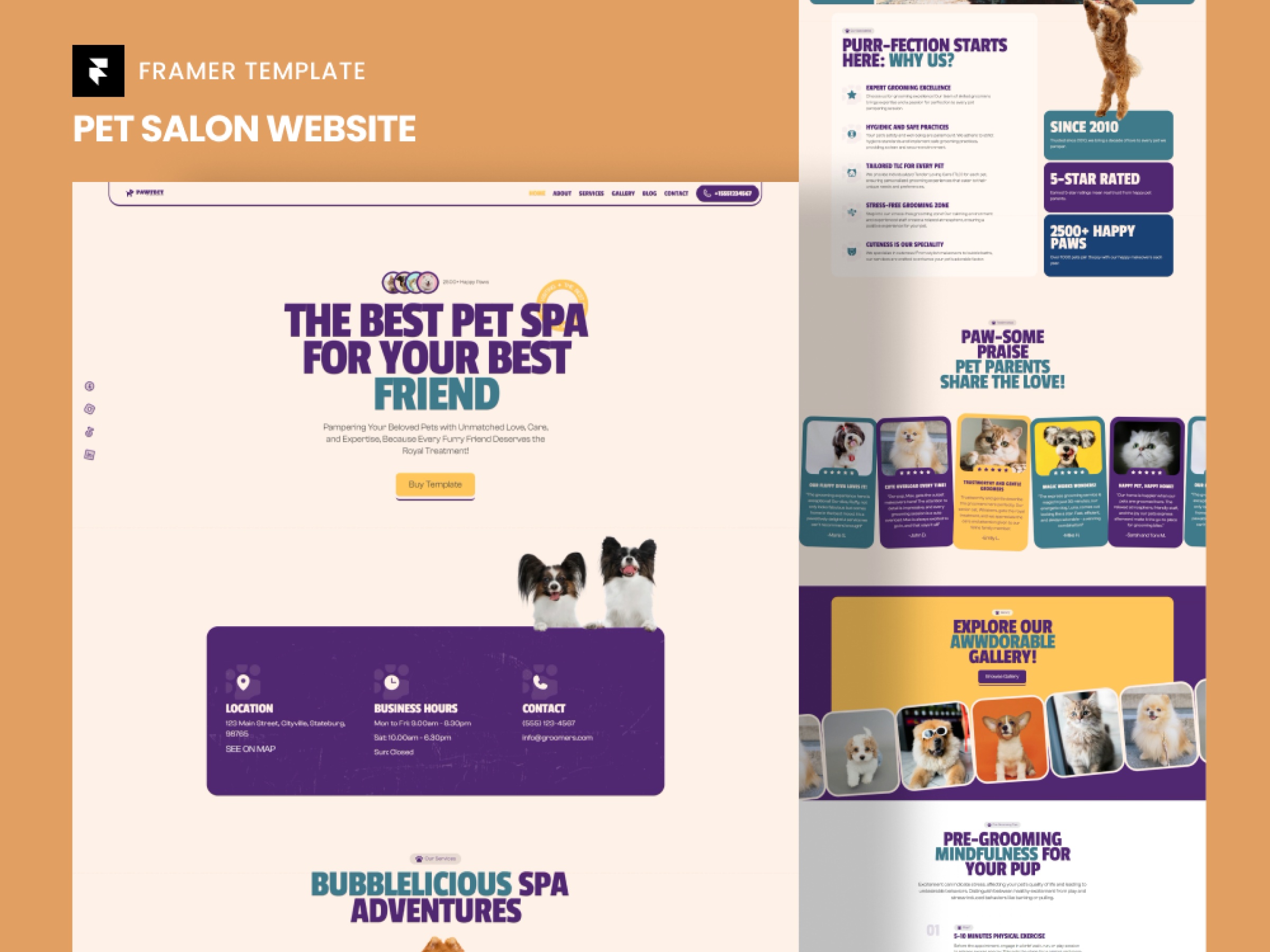 Screenshot 2 of Pet spa grooming salon template