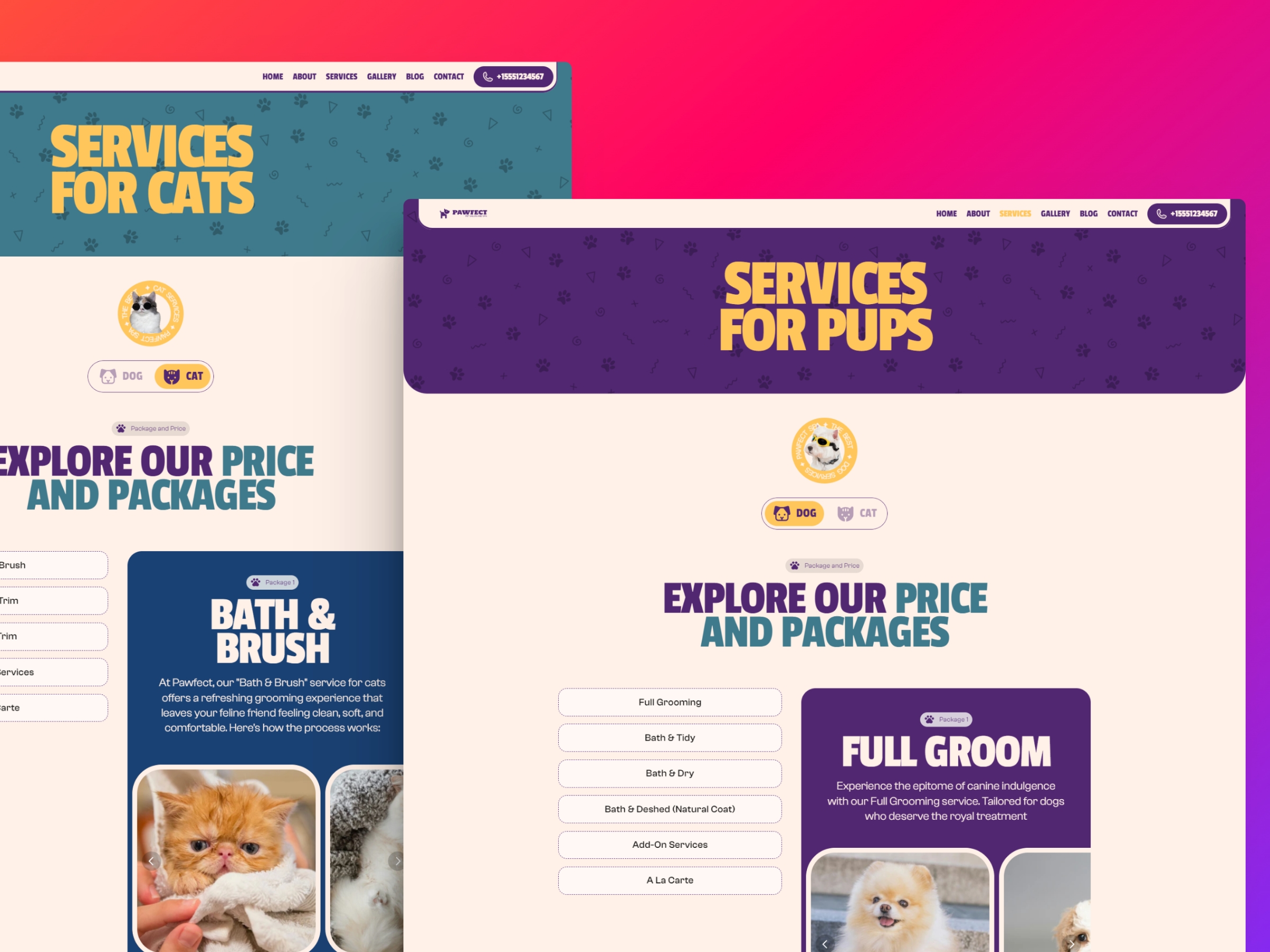 Screenshot 3 of Pet spa grooming salon template