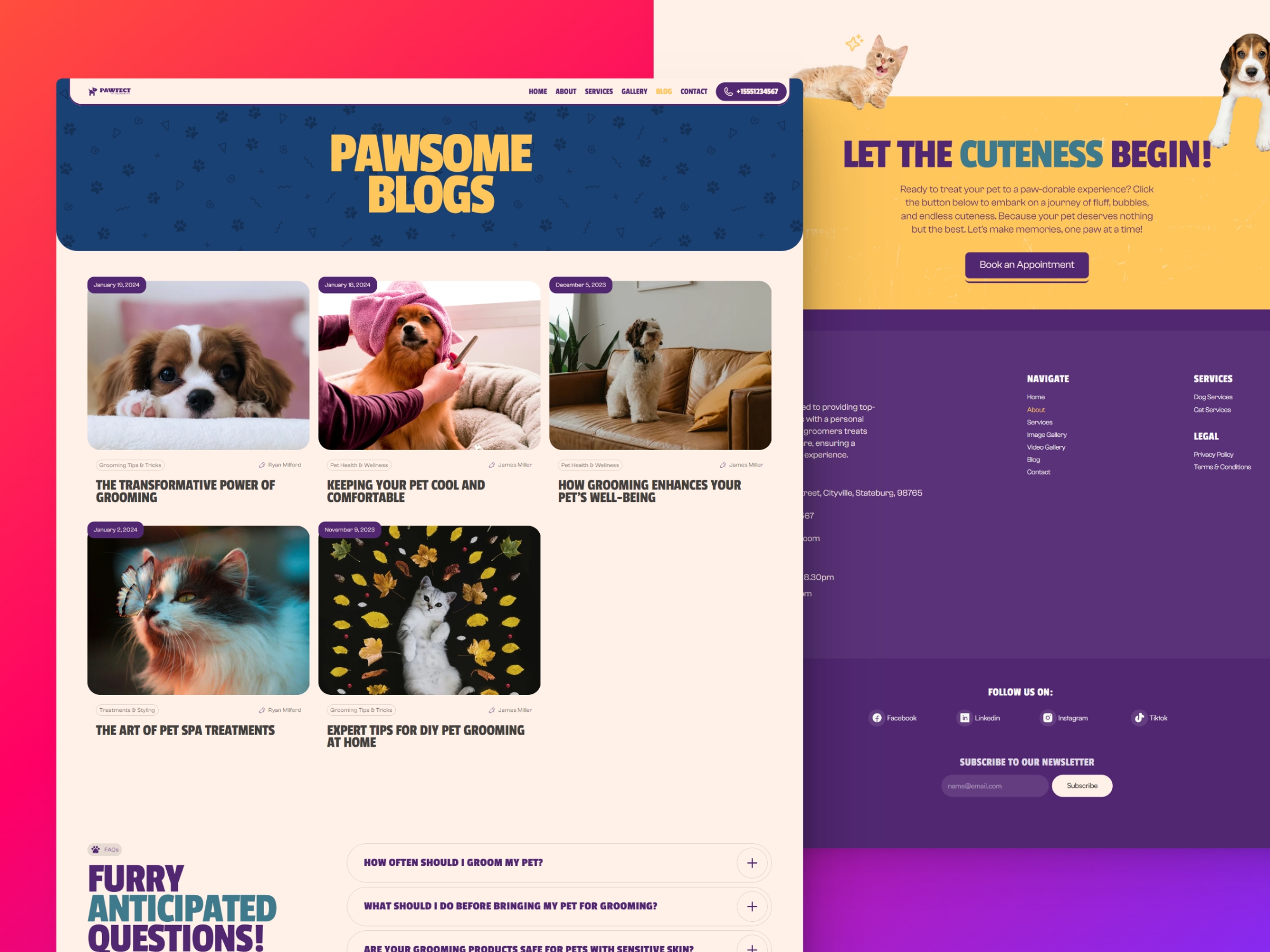 Screenshot 4 of Pet spa grooming salon template