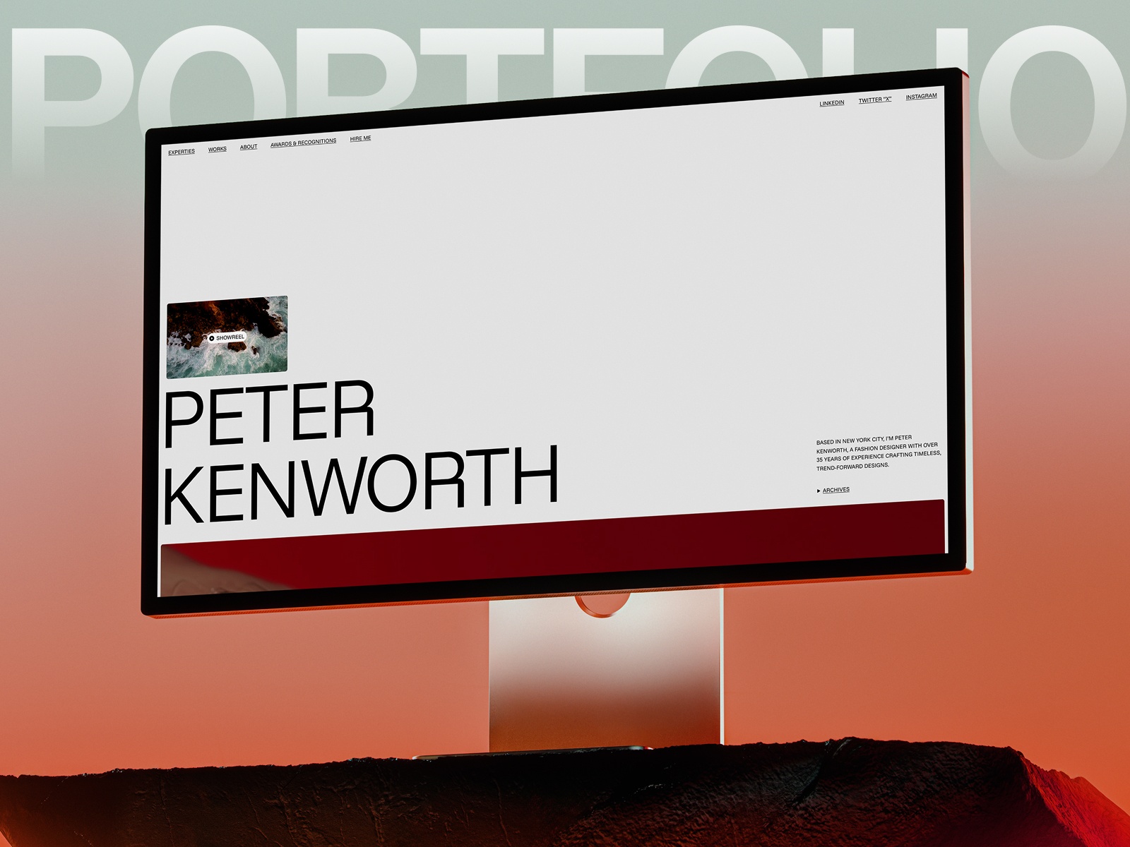 Screenshot of Peter website