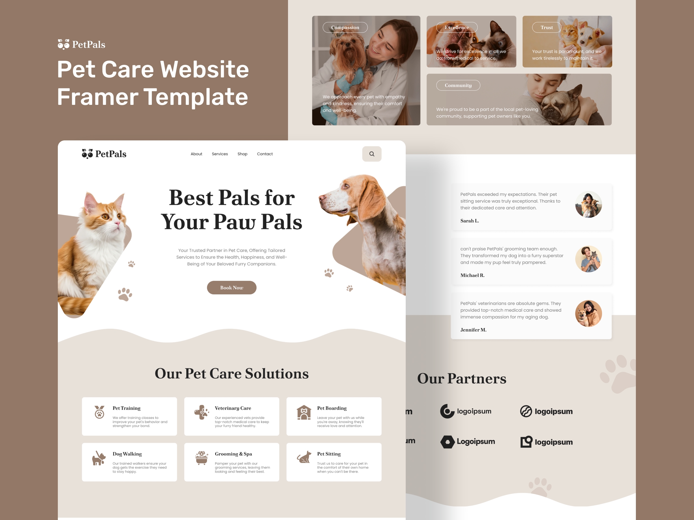Screenshot of Petpals website