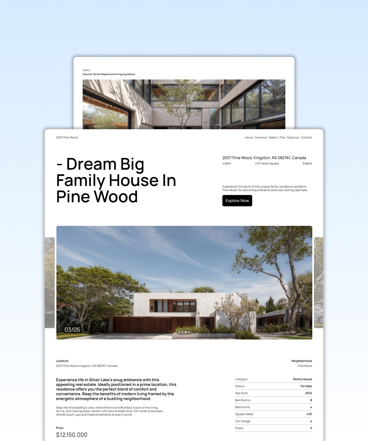 Screenshot of Pinewood website