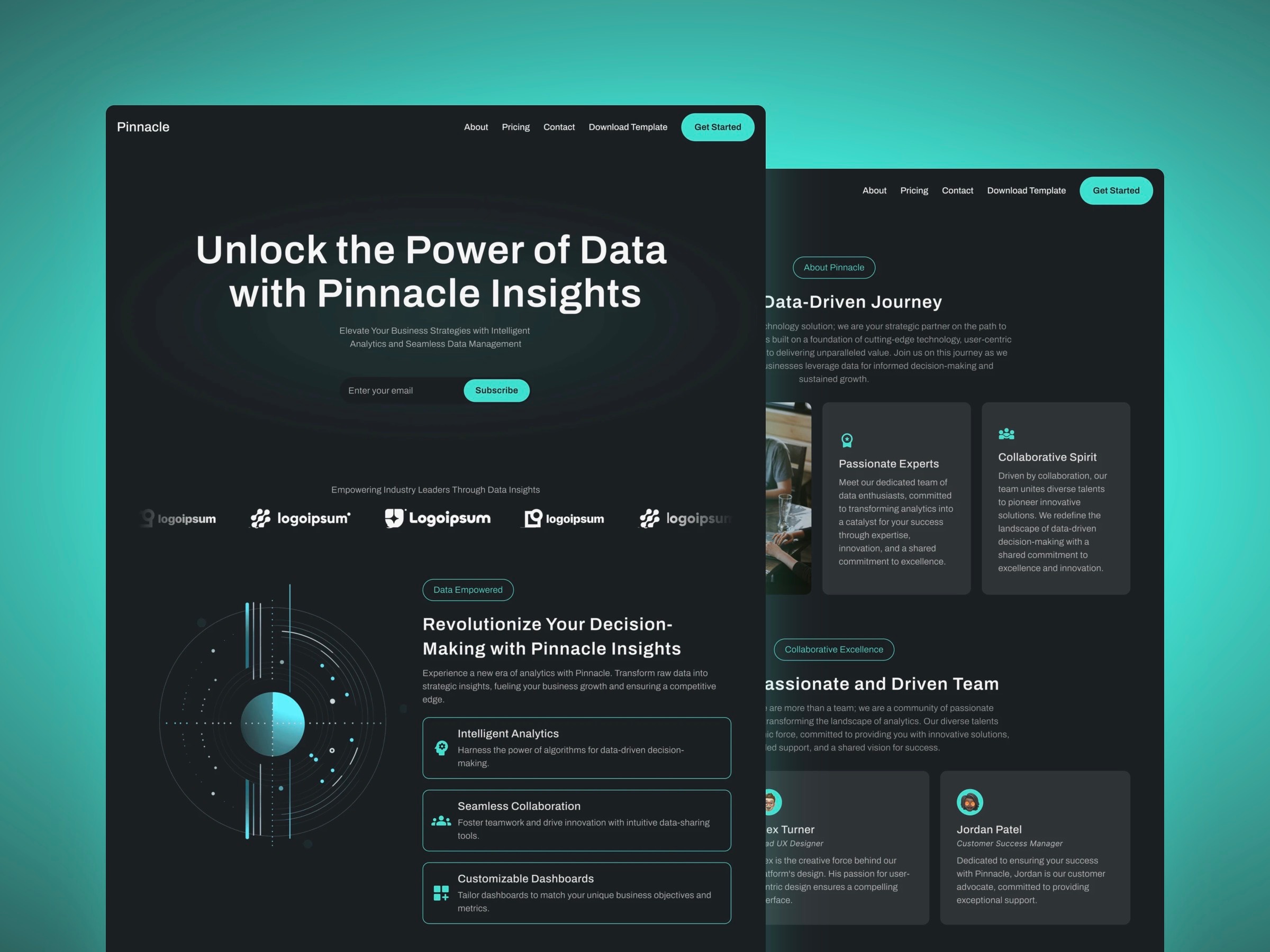 Screenshot of Pinnacle website