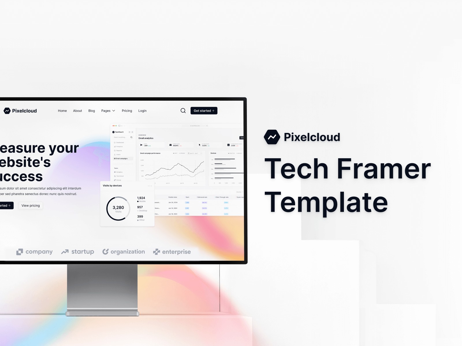 Screenshot of Pixelcloud website