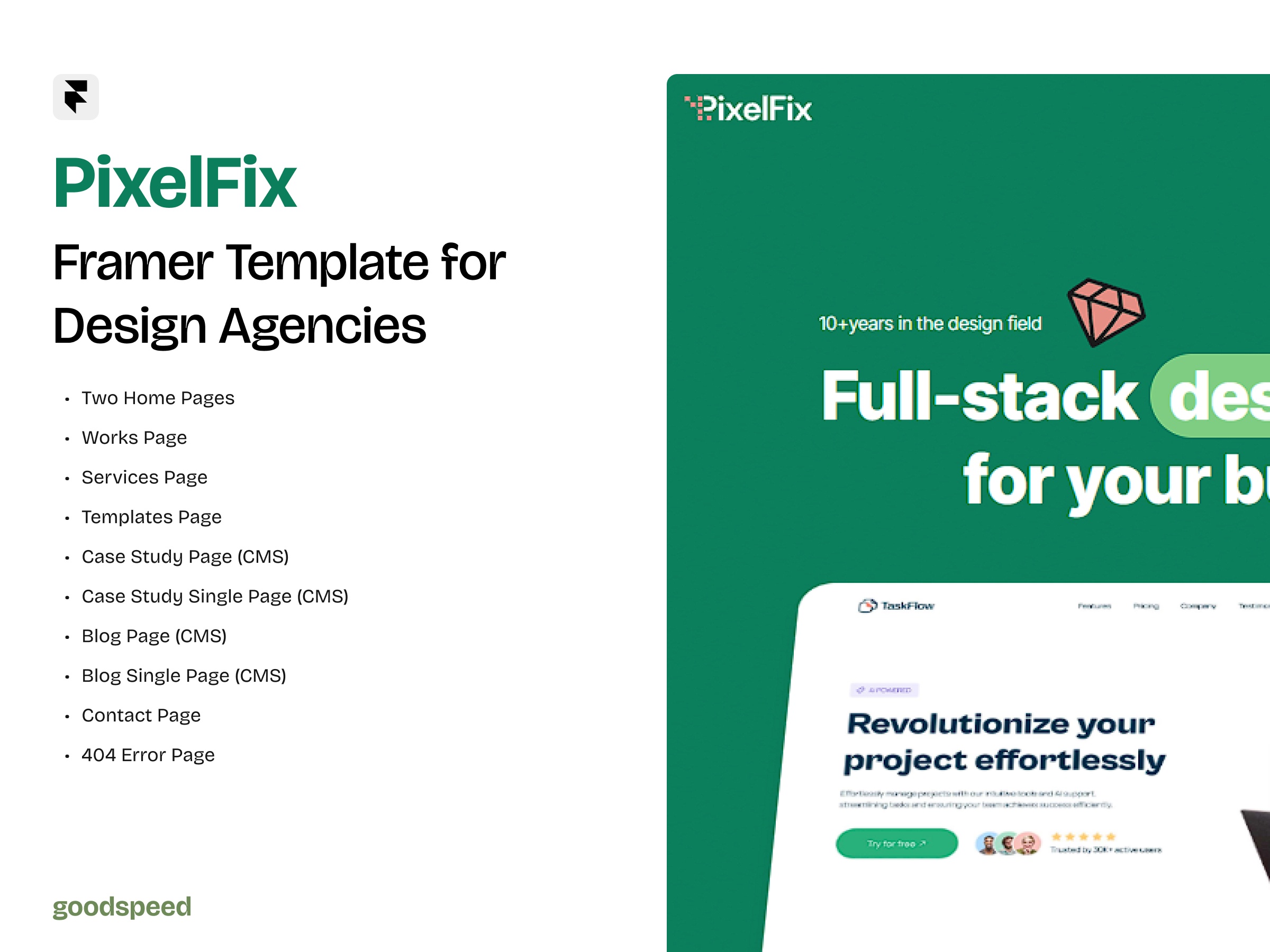 Screenshot of Pixelfix website