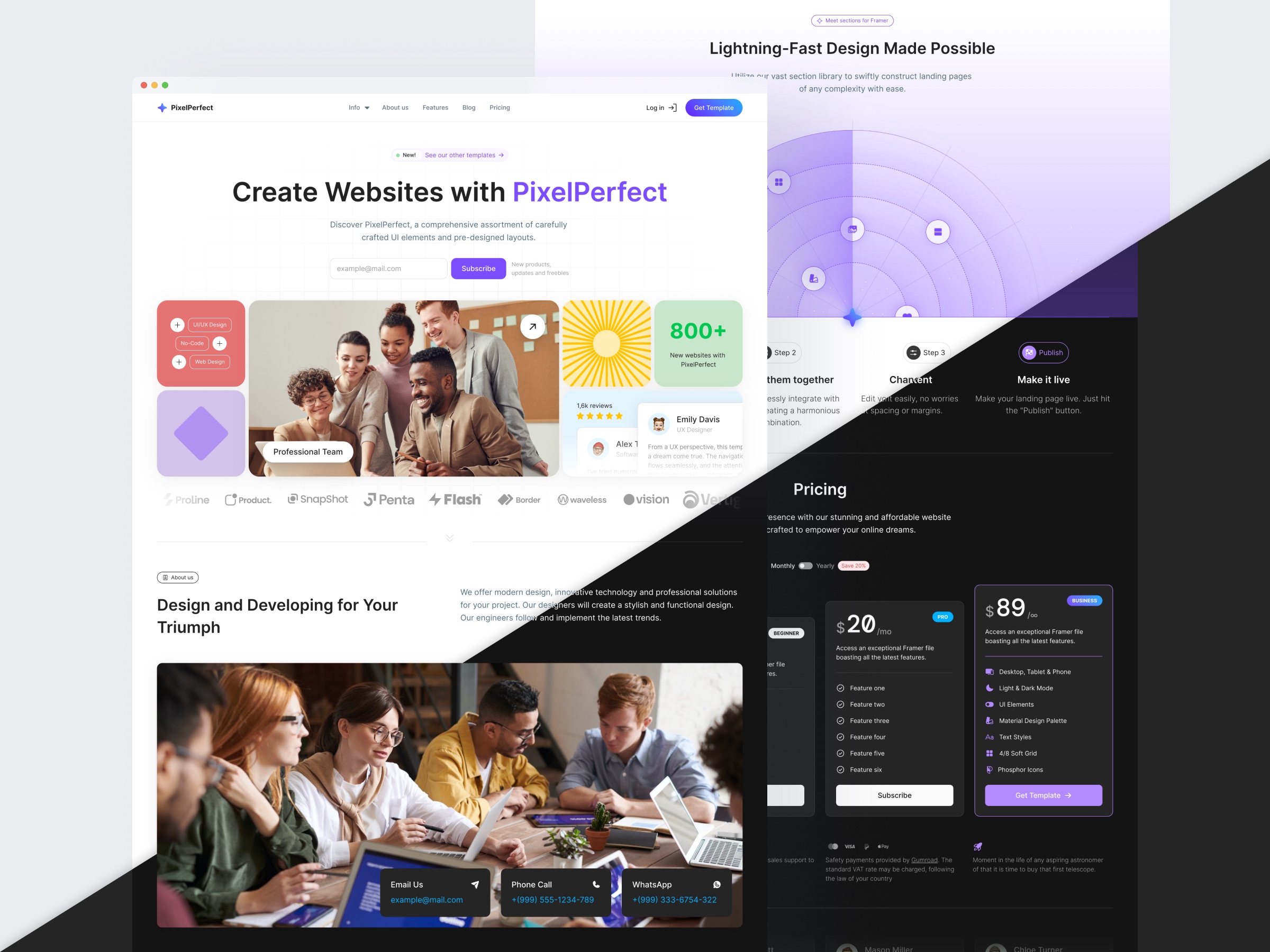 Screenshot of Pixelperfect website