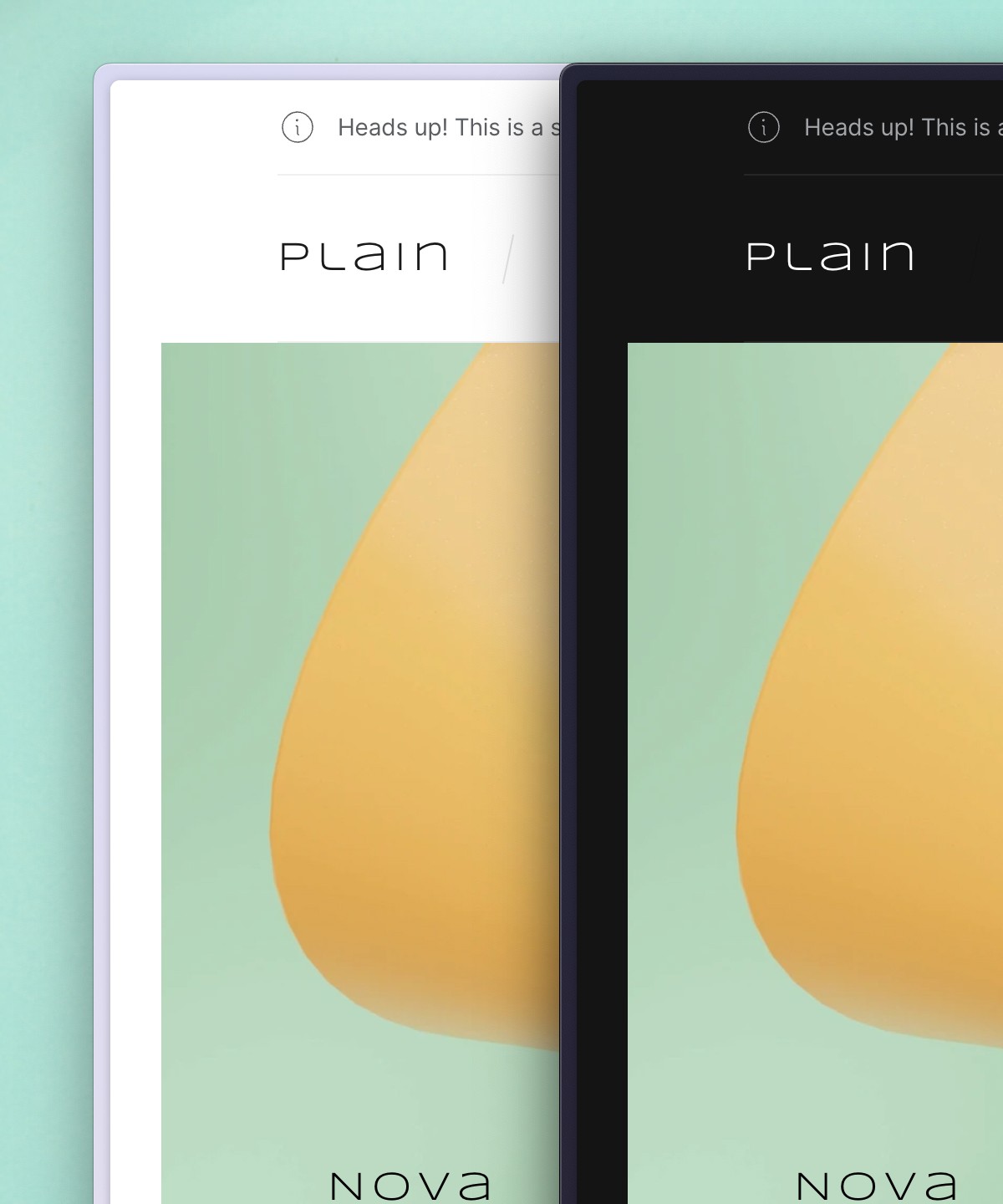 Screenshot of Plain website