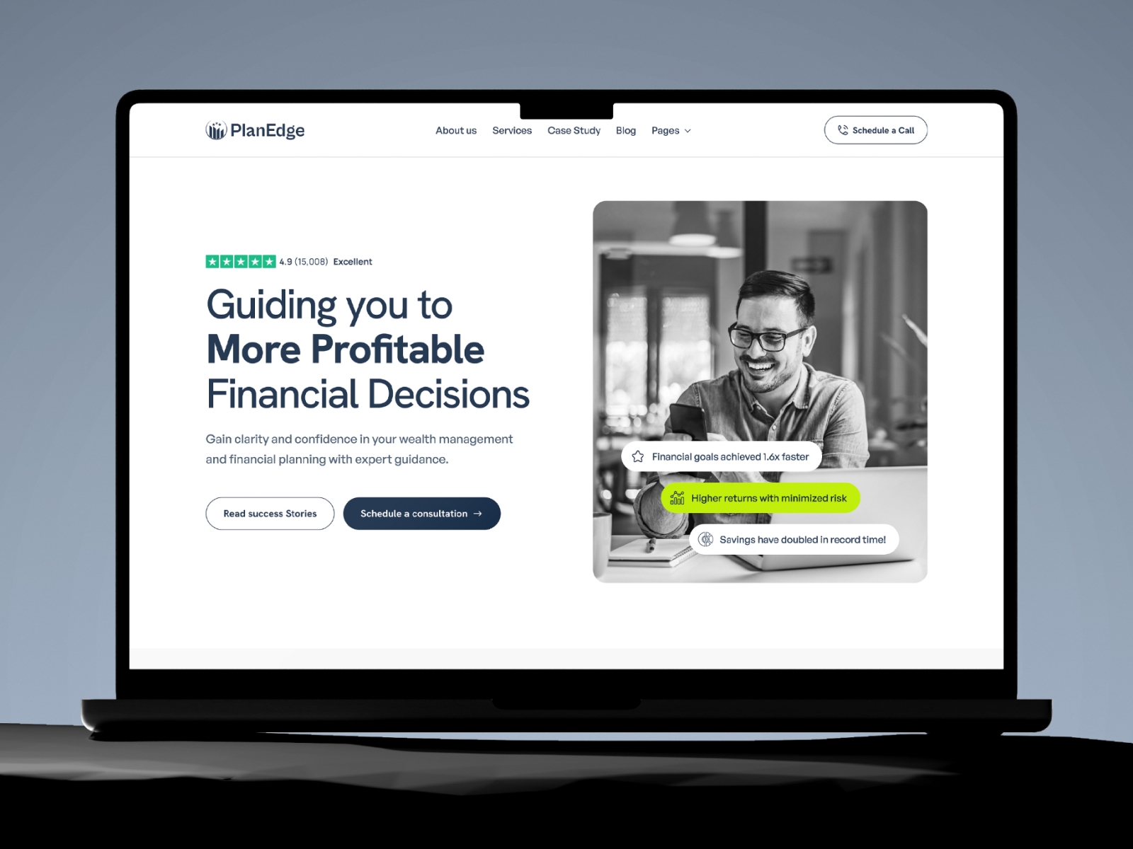 Screenshot of Planedge website