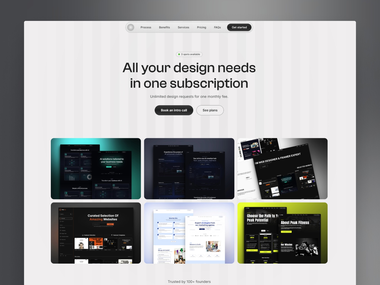 Screenshot of Platinum modern design agency template website