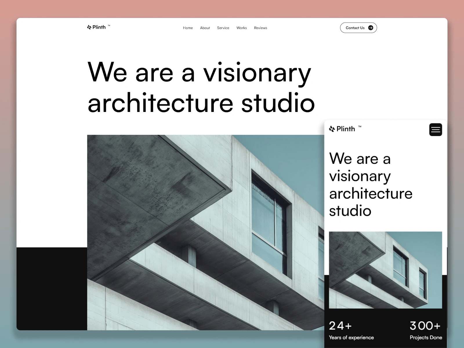 Screenshot of Plinth website