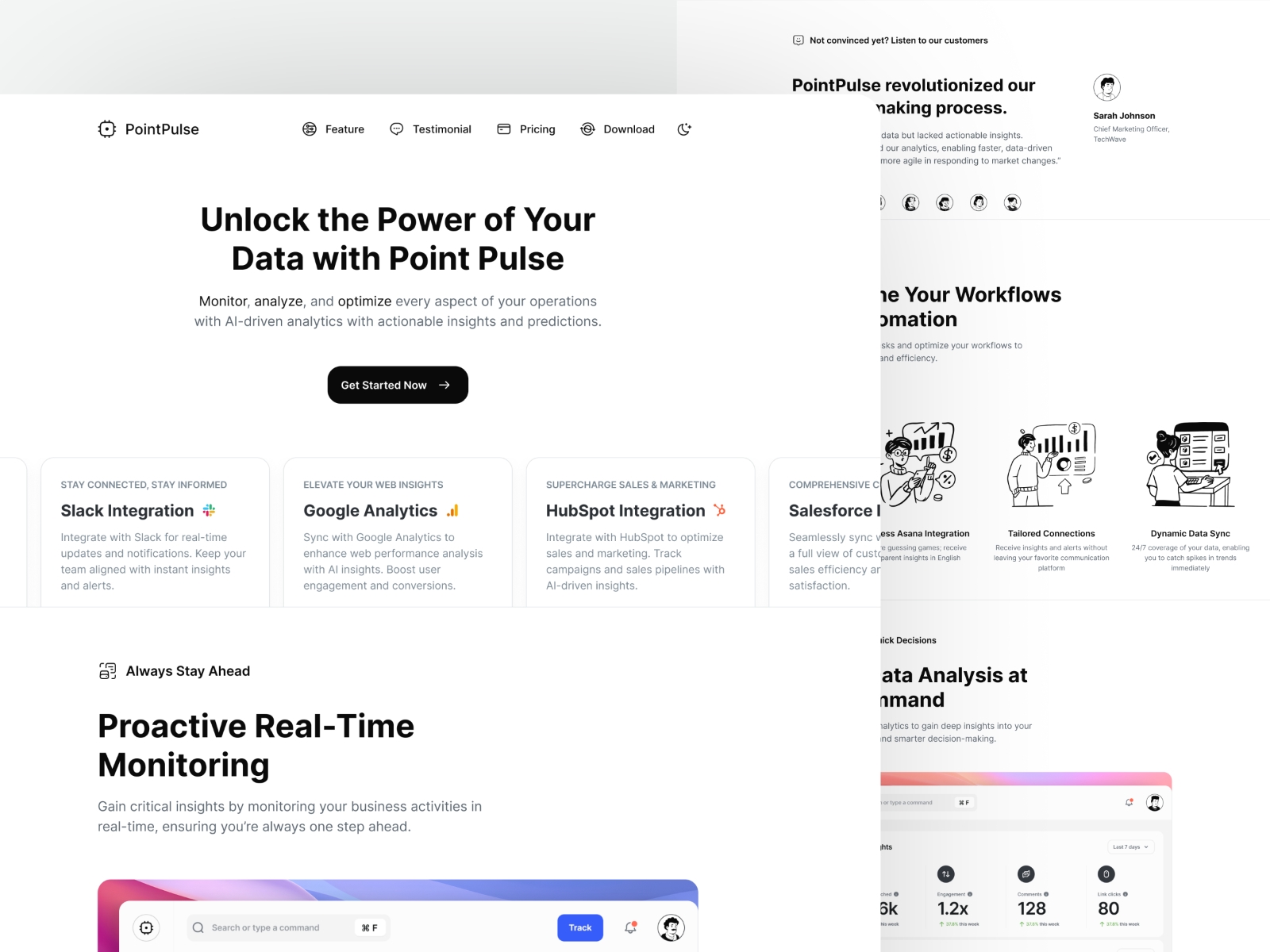 Screenshot of Pointpulse website