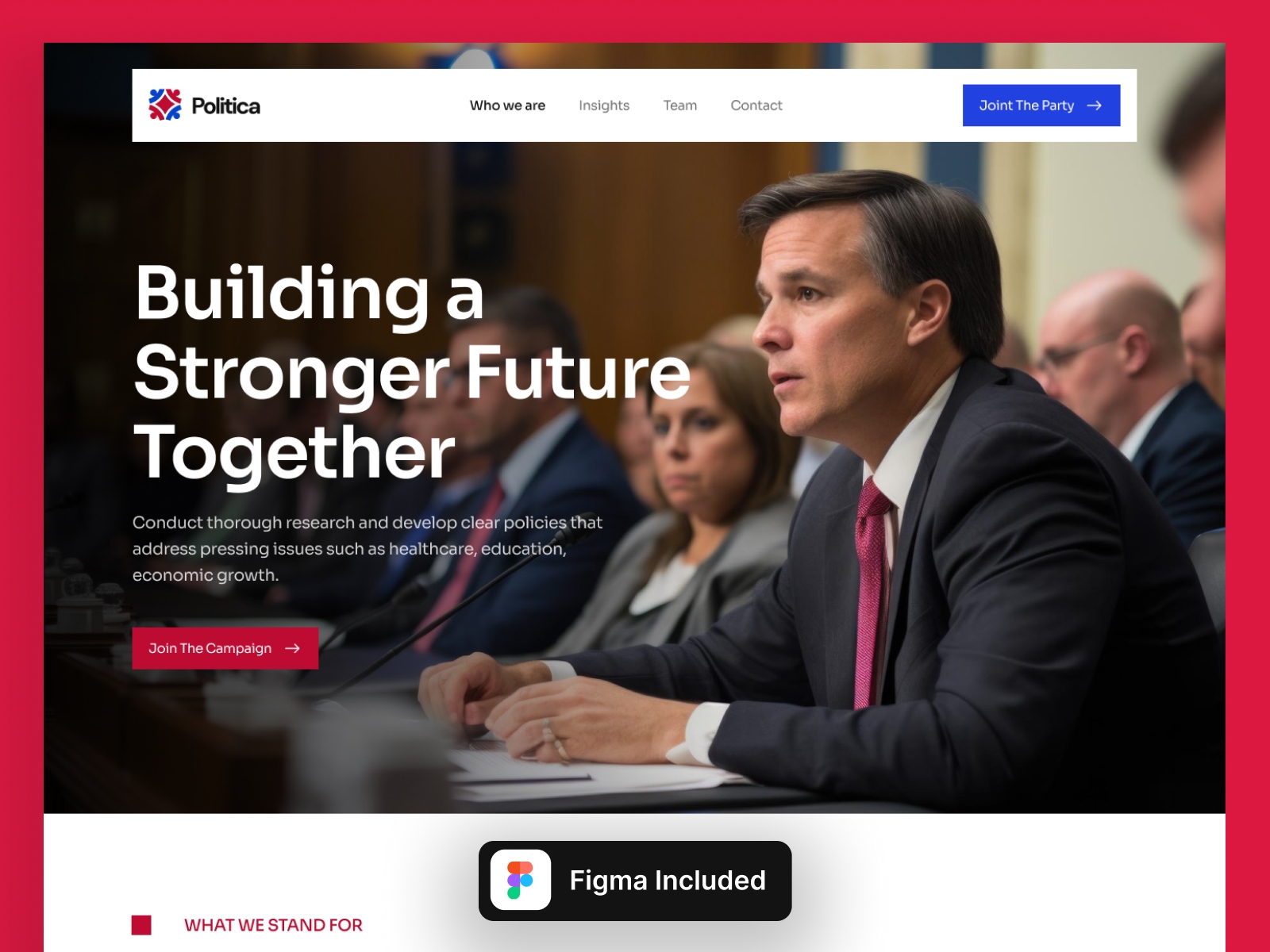Screenshot of Politica website
