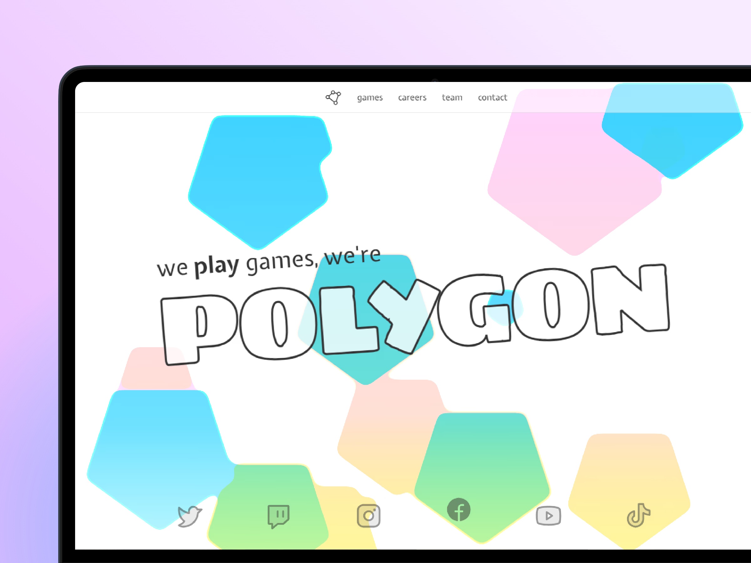 Screenshot of Polygon website