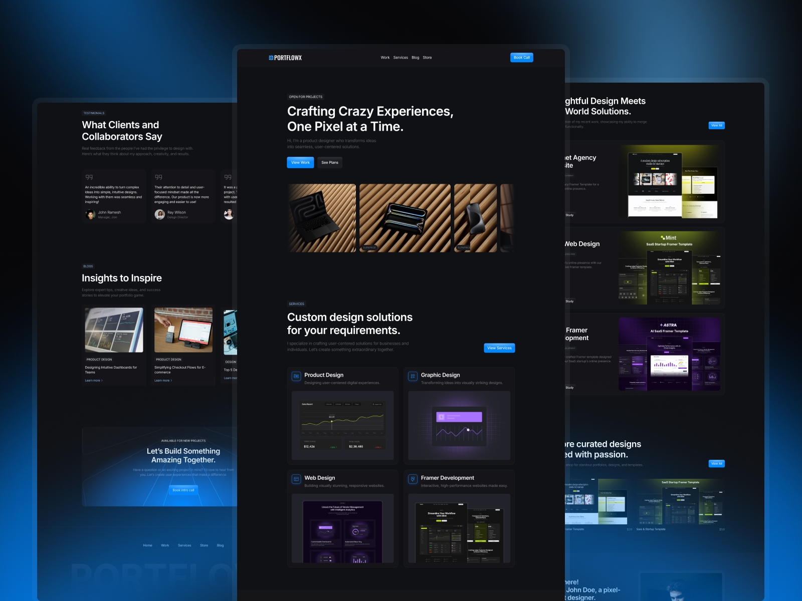 Screenshot of Portflowx website