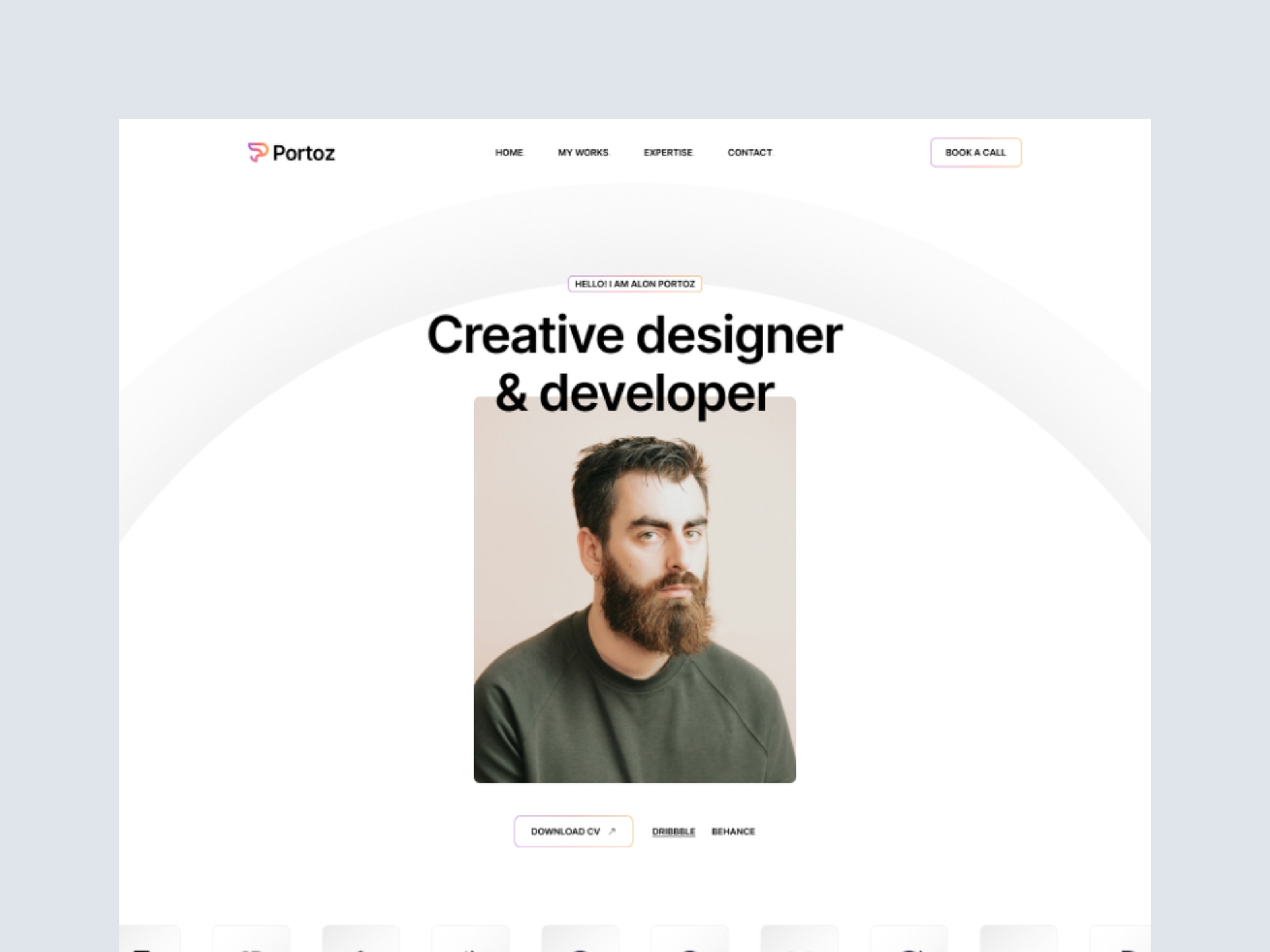 Screenshot of Portoz website