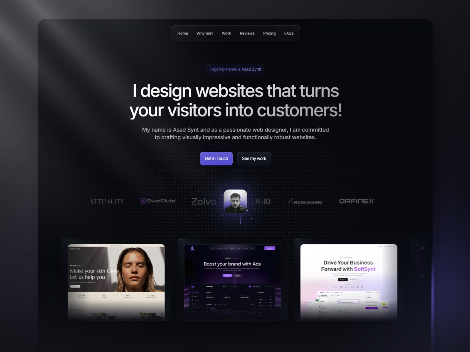 Screenshot of Portsynt website