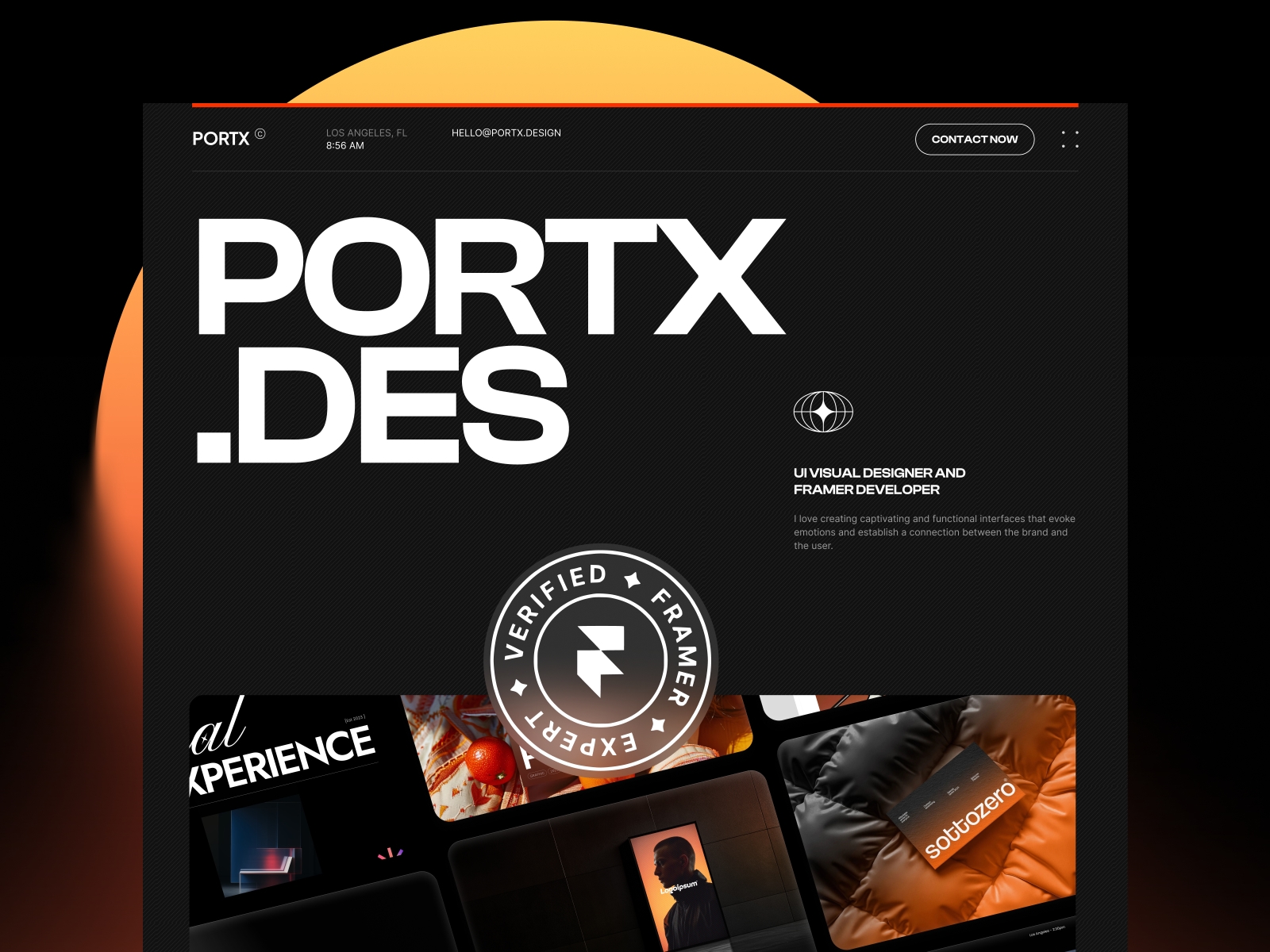 Screenshot of Portx website