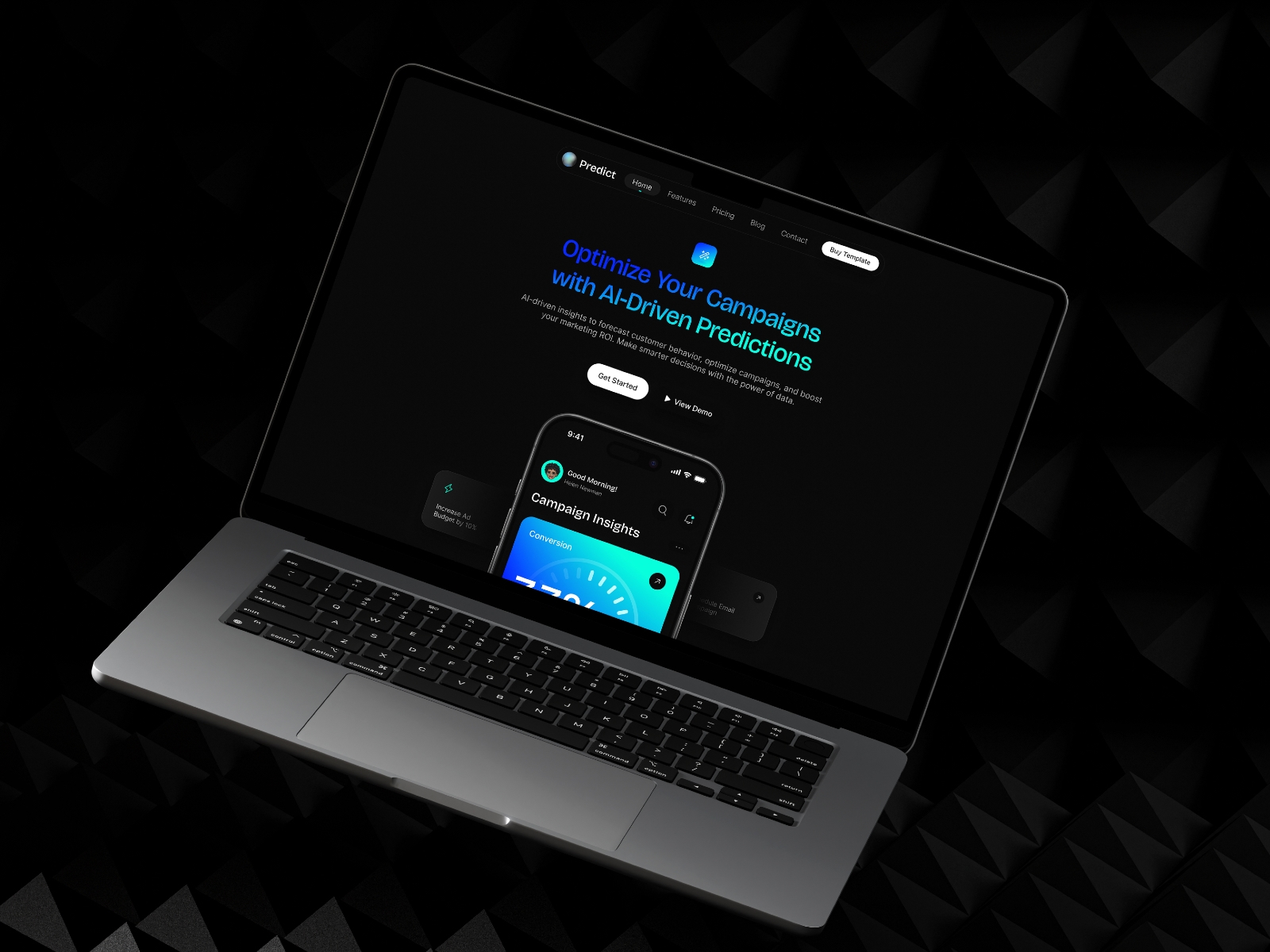 Screenshot of Predict website