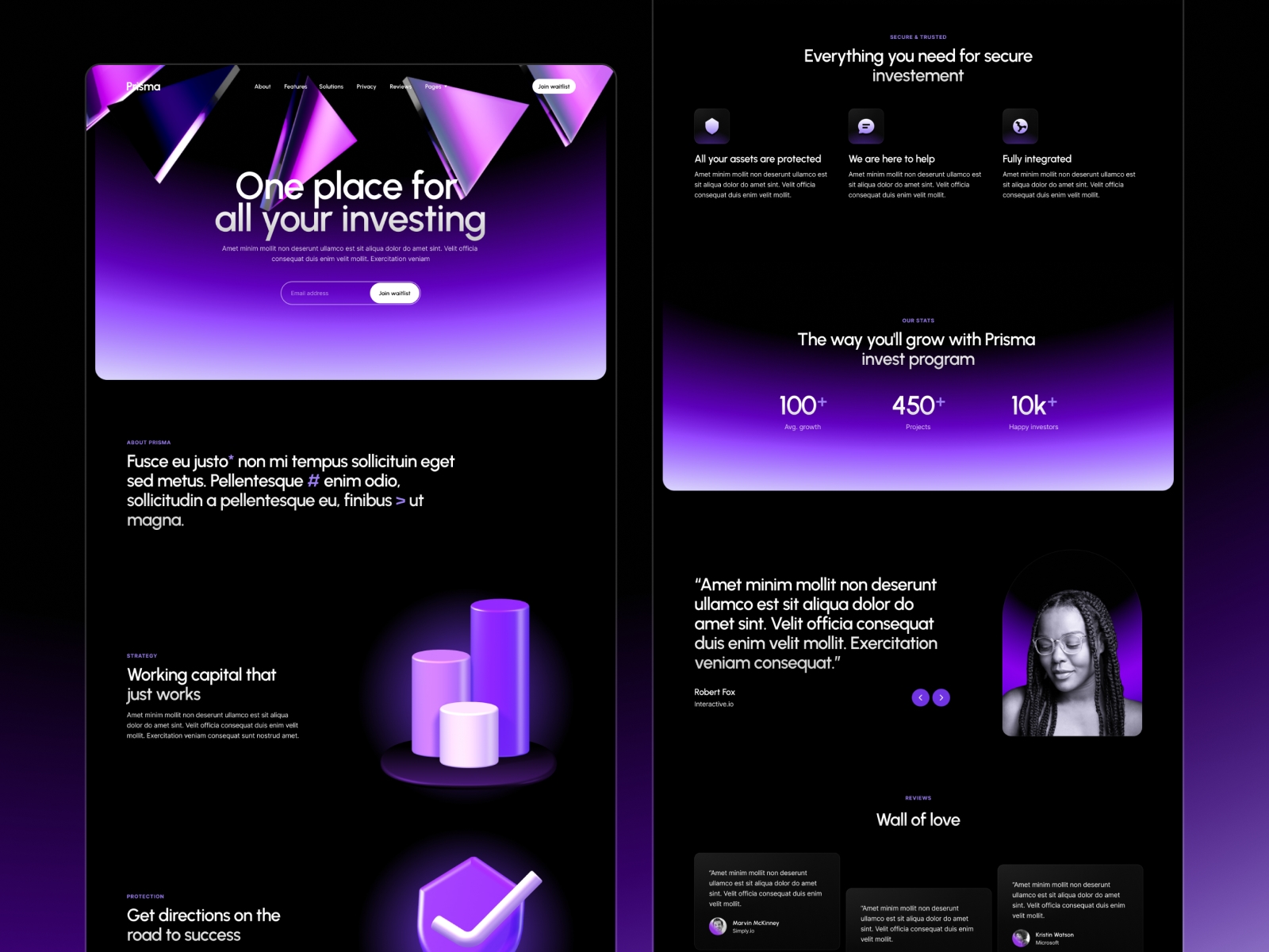 Screenshot of Prismalp website