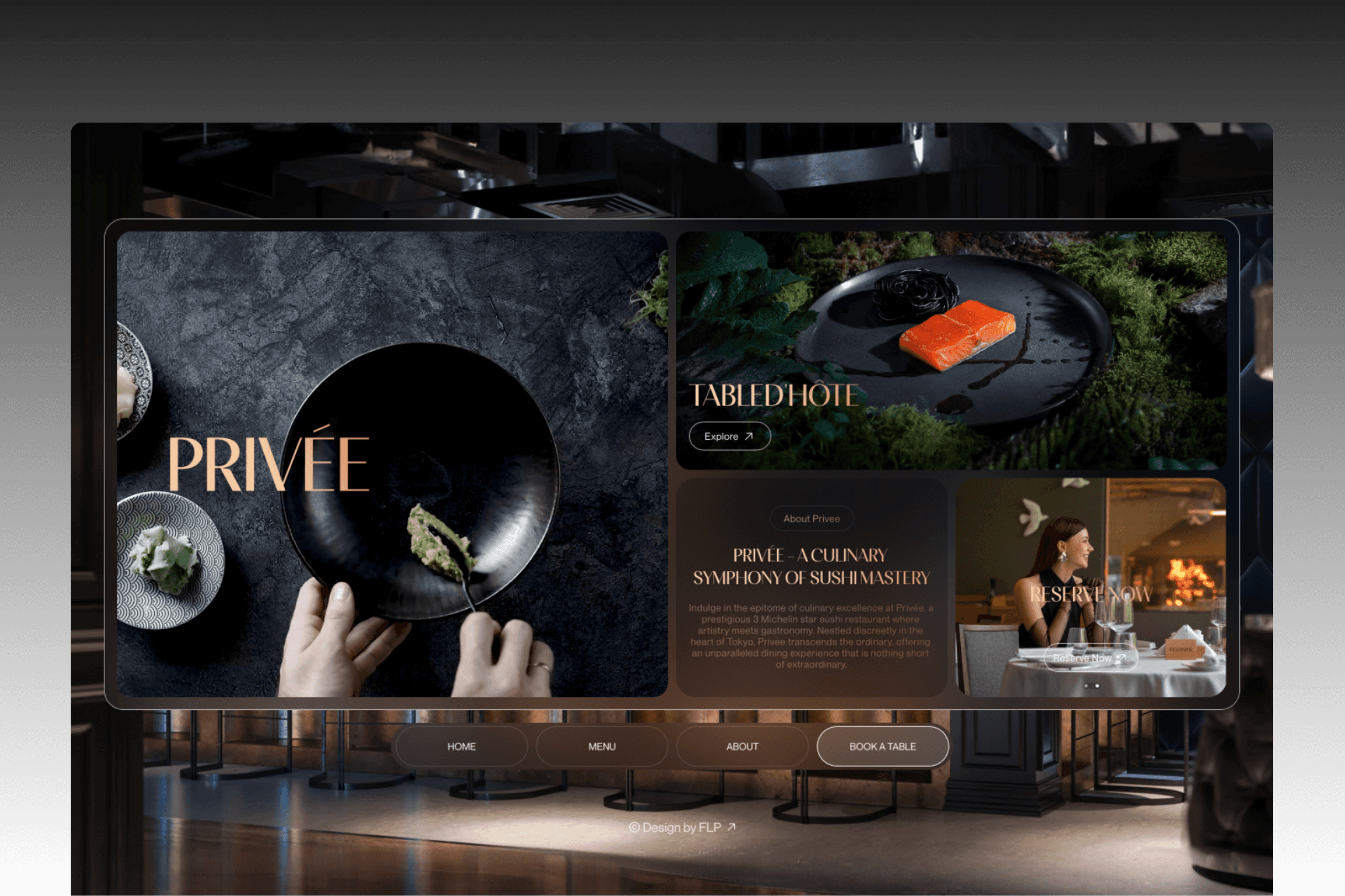 Screenshot 2 of Privee restaurant template