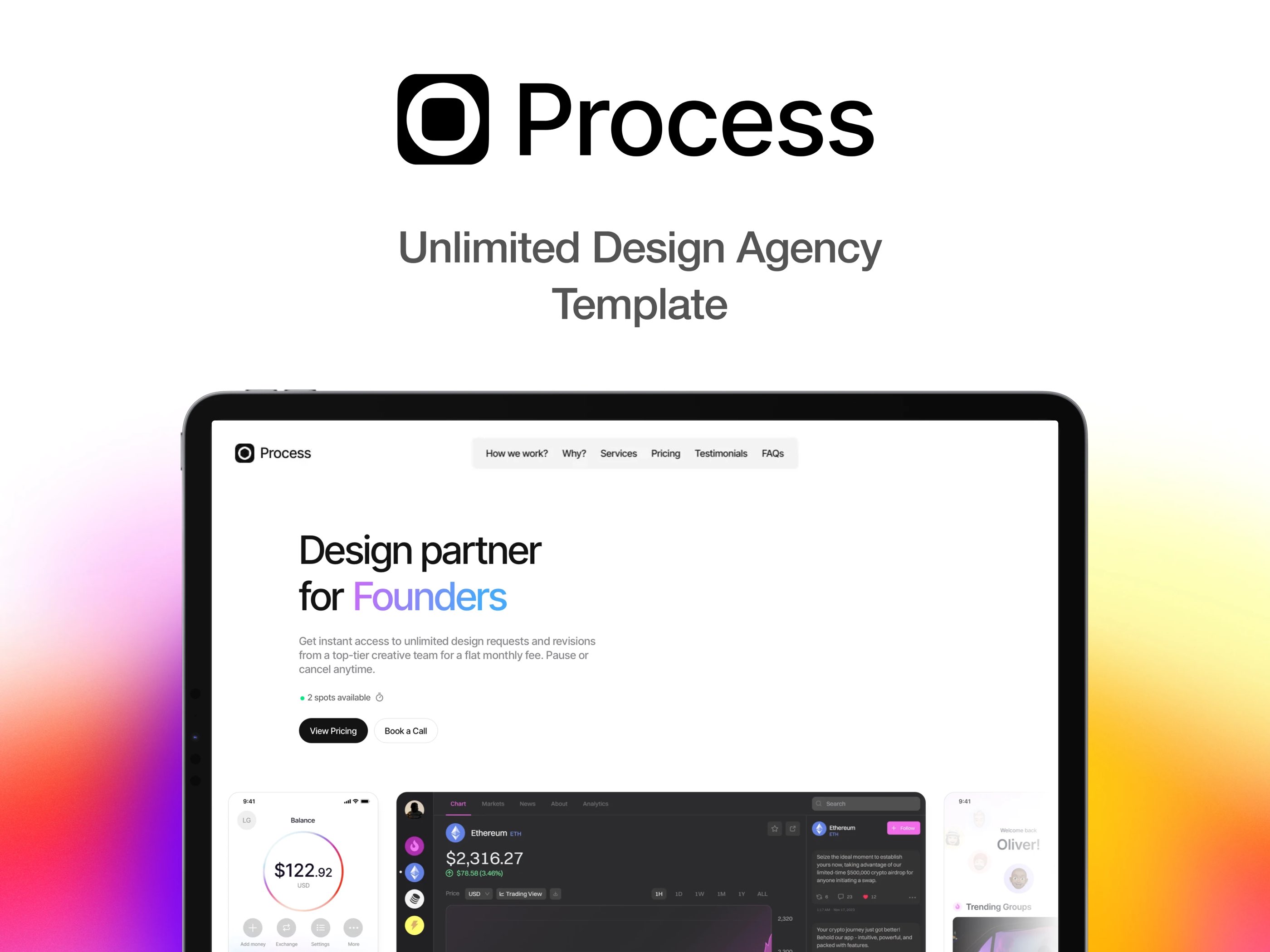Screenshot 1 of Process unlimited design agency template