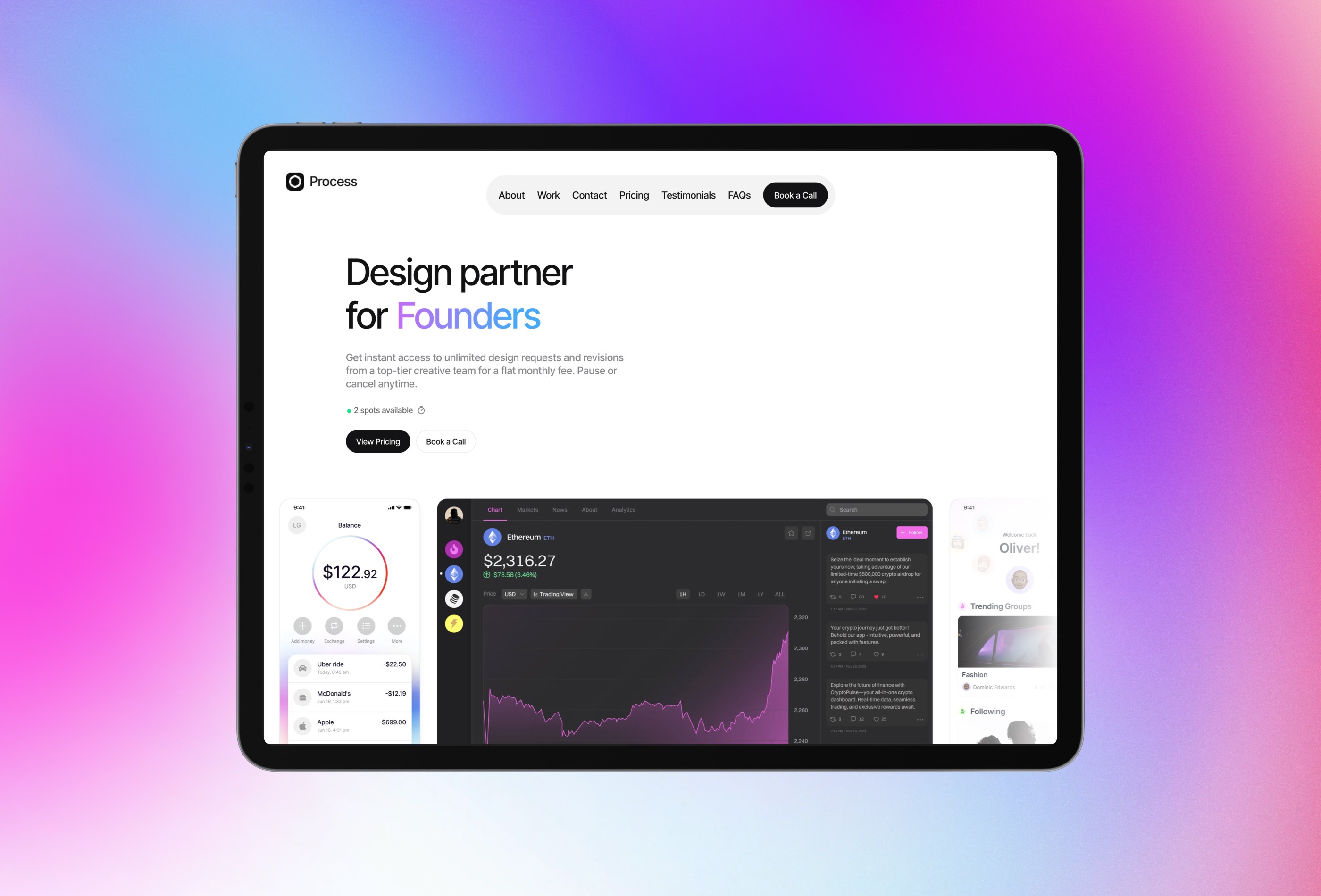 Screenshot 2 of Process unlimited design agency template