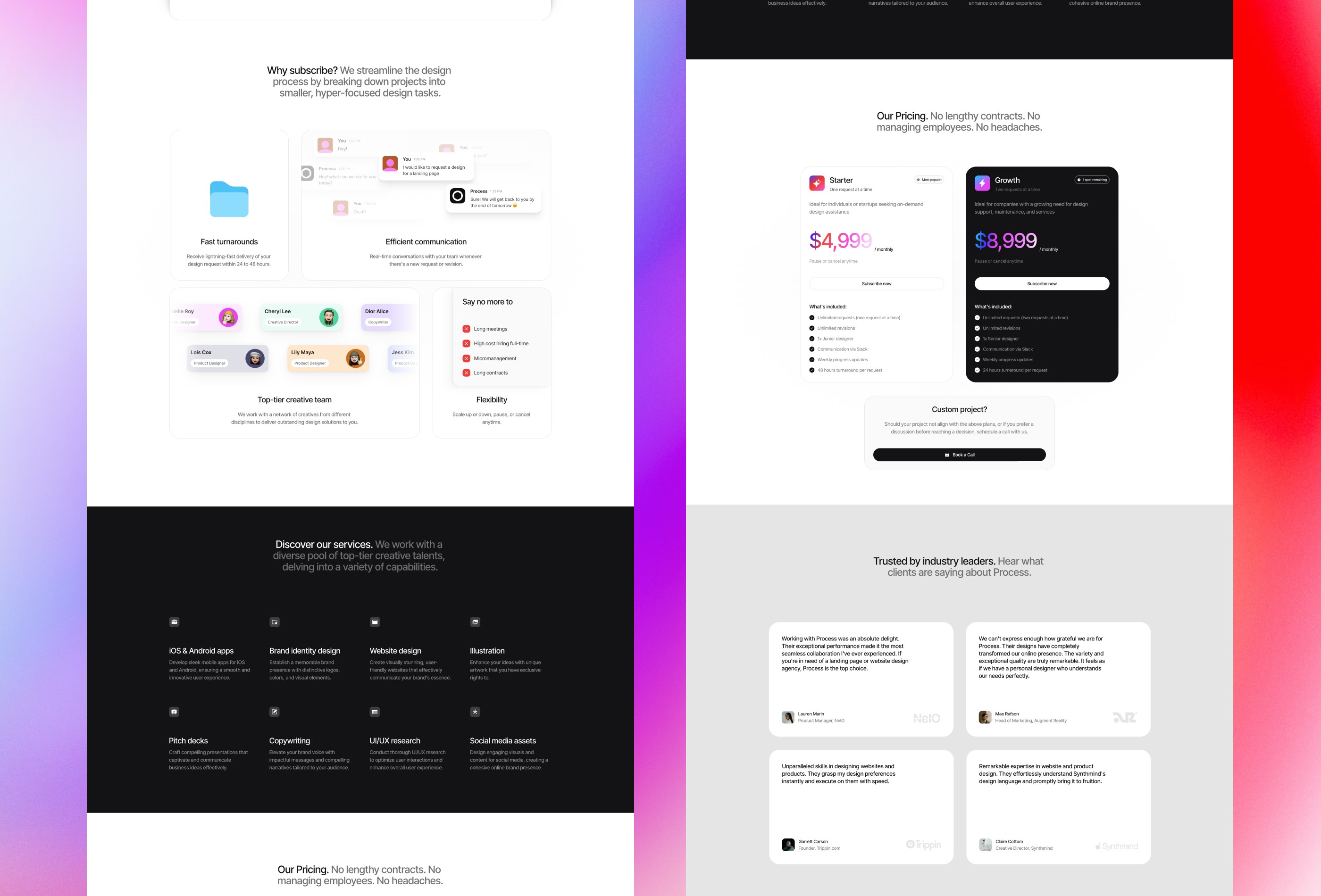 Screenshot 3 of Process unlimited design agency template