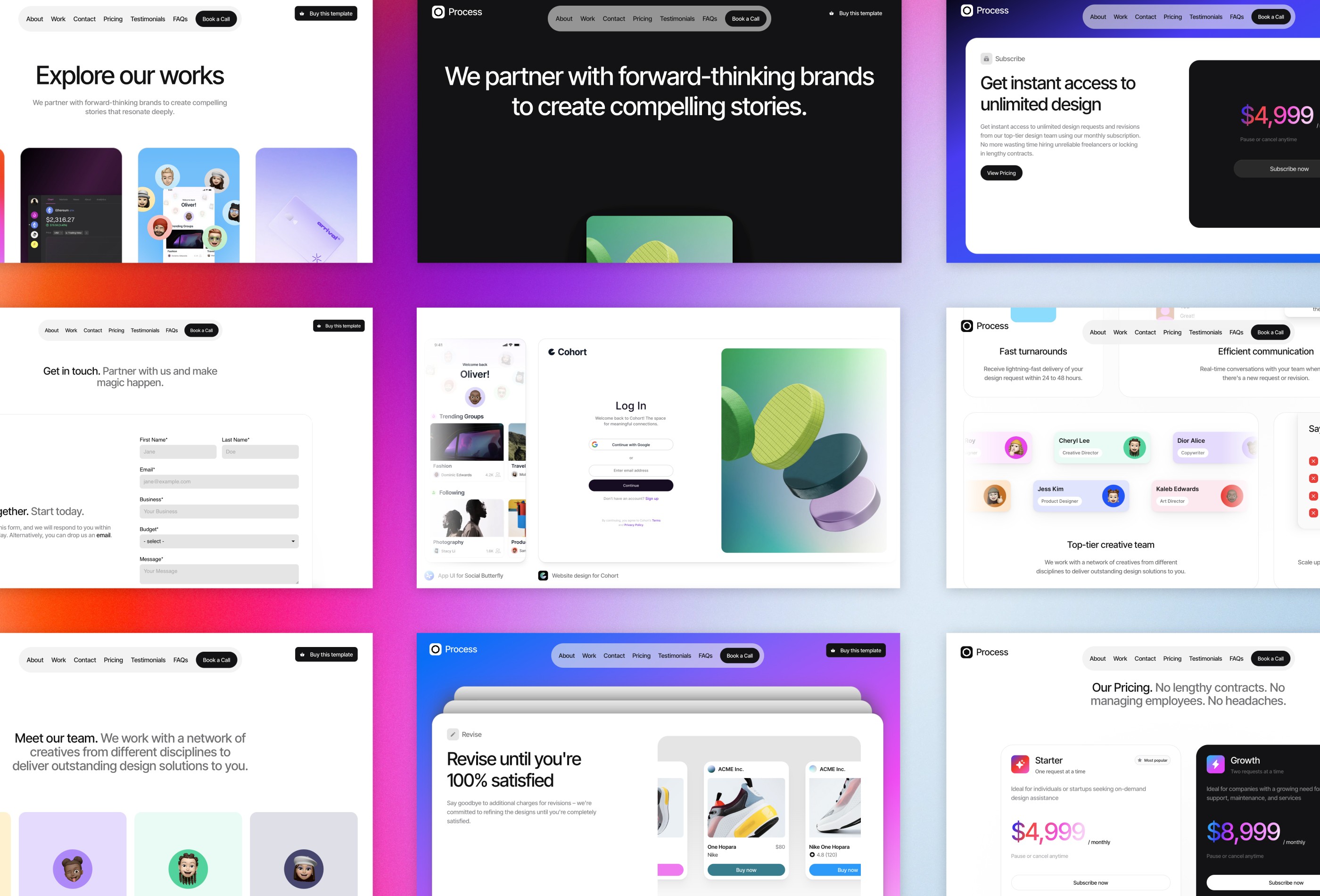 Screenshot 4 of Process unlimited design agency template
