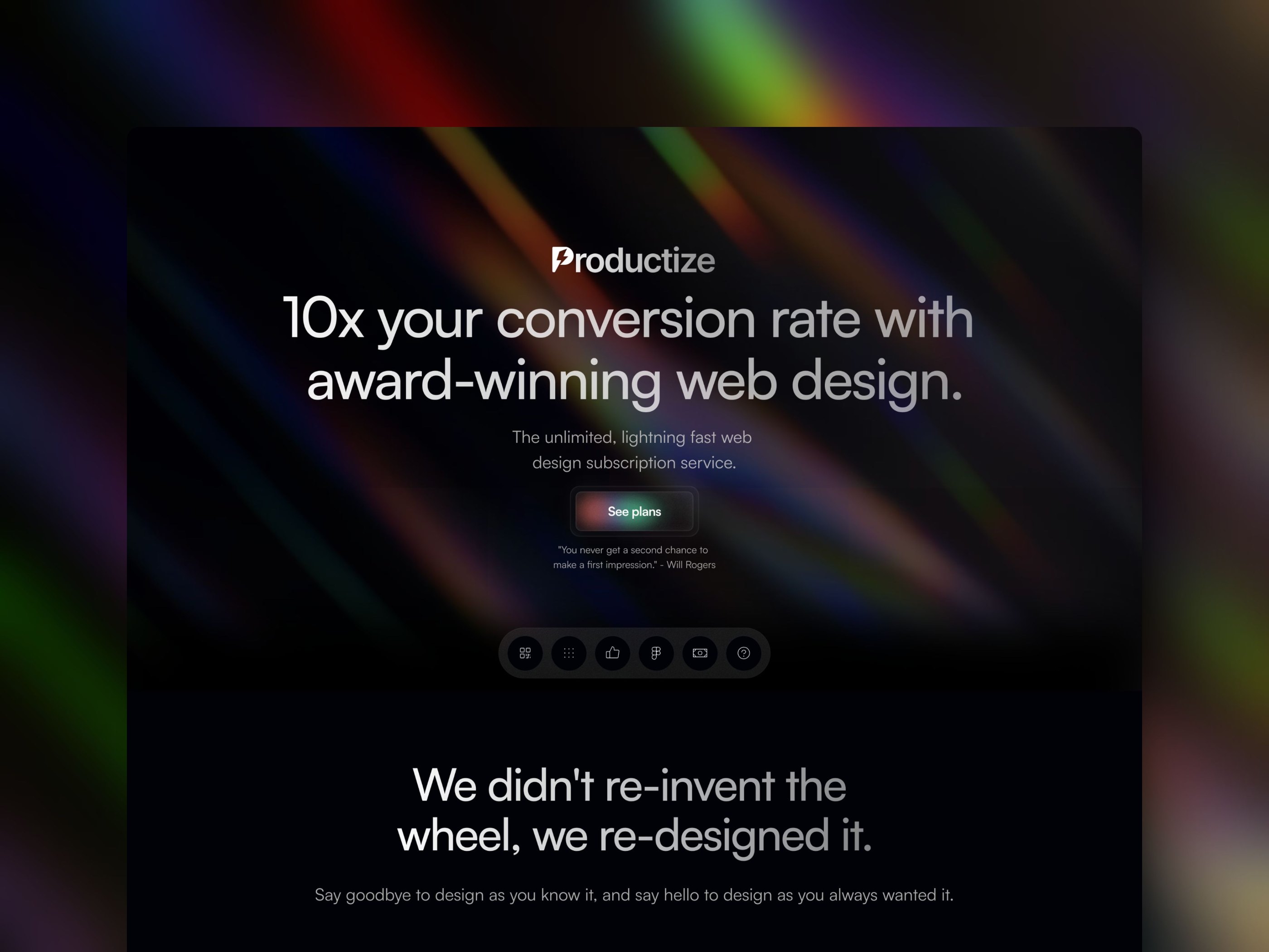 Screenshot of Productize website