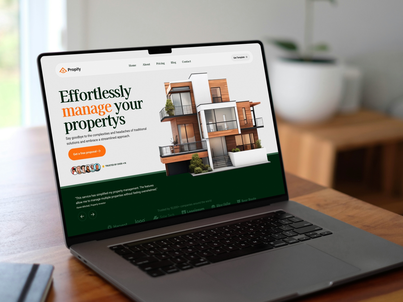 Screenshot of Propify website