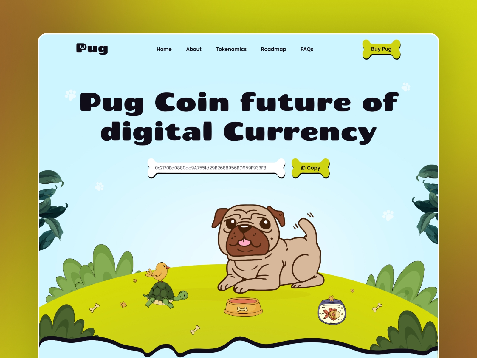 Screenshot of Pug website