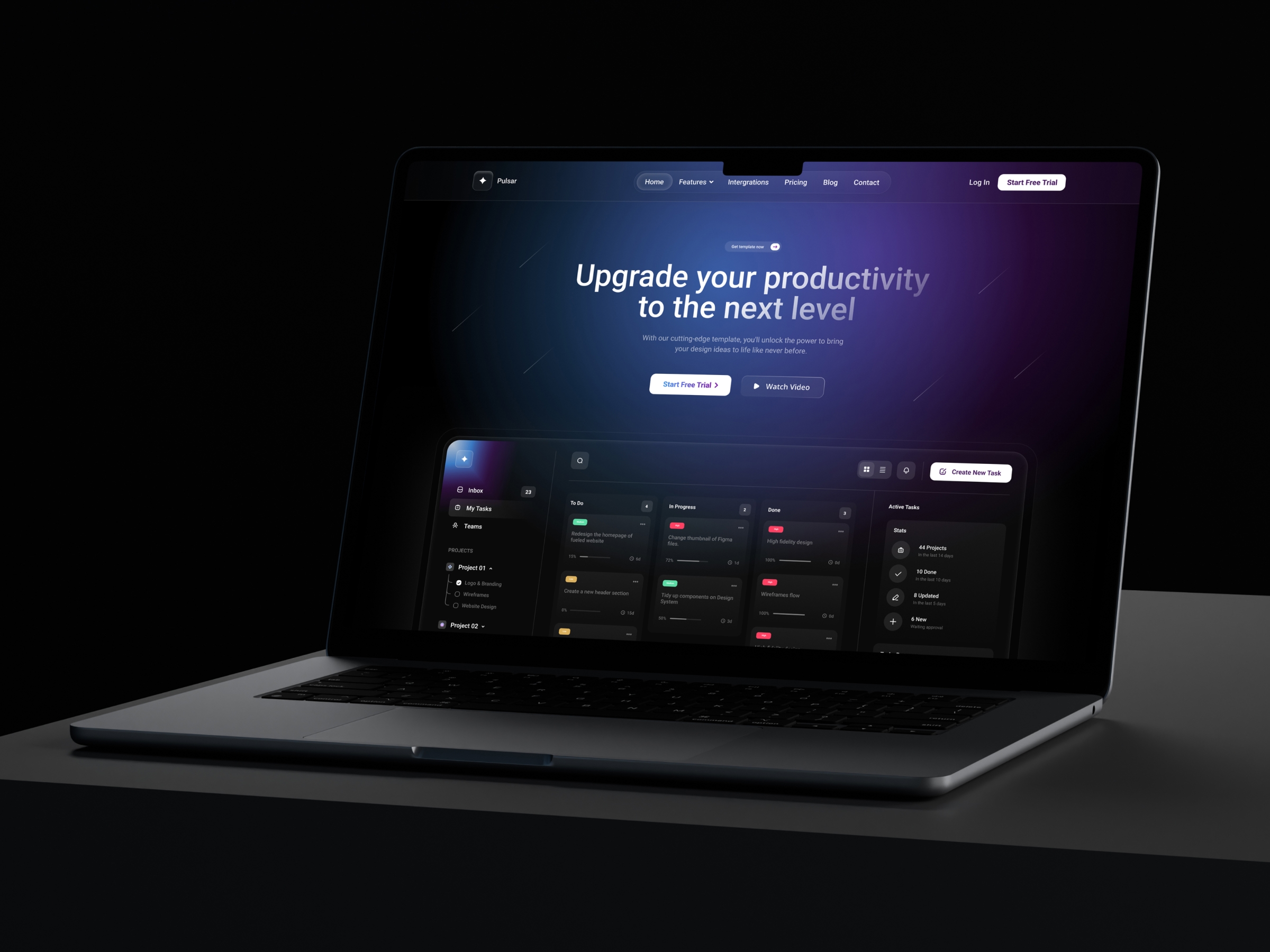 Screenshot of Pulsar website