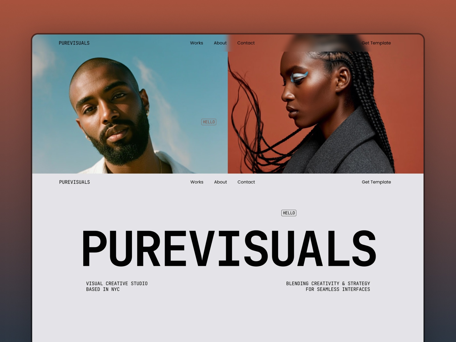 Screenshot of Purevisuals website