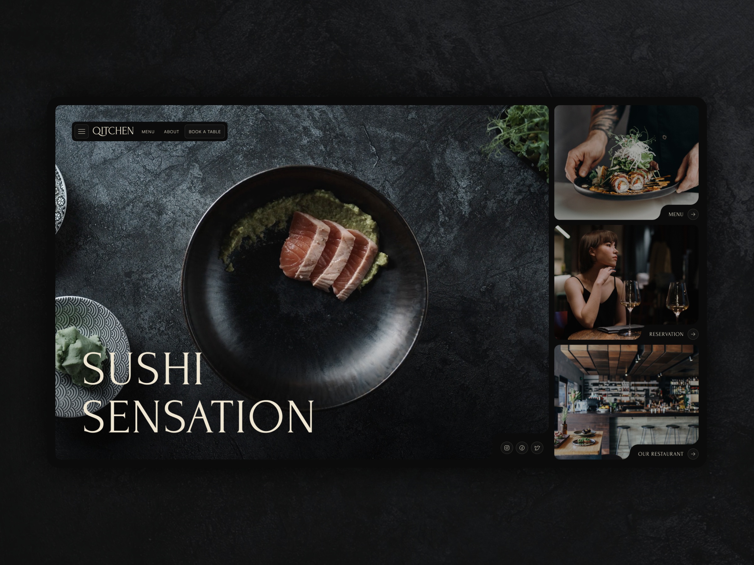 Screenshot of Qitchen website