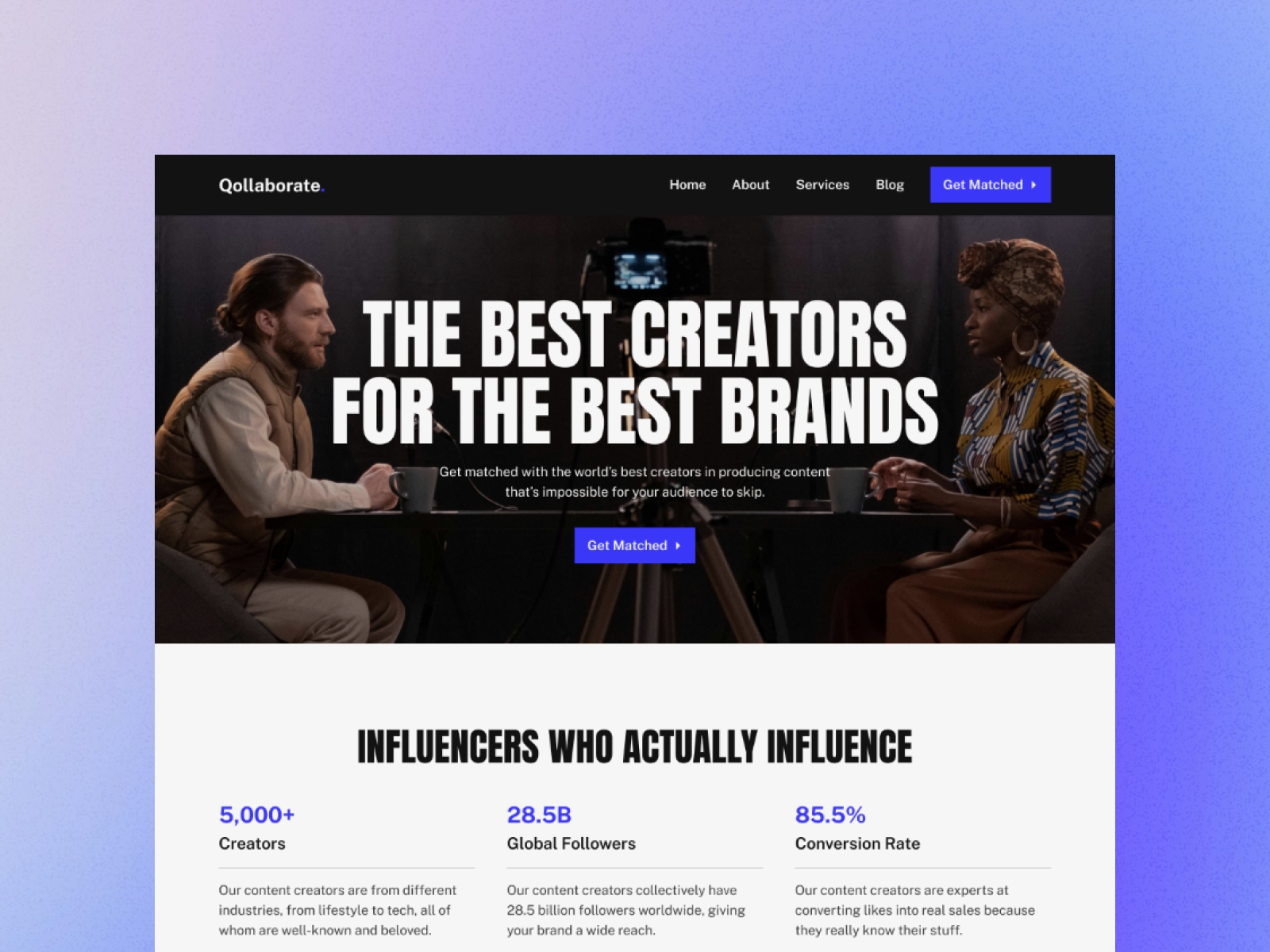 Screenshot of Qollaborate website