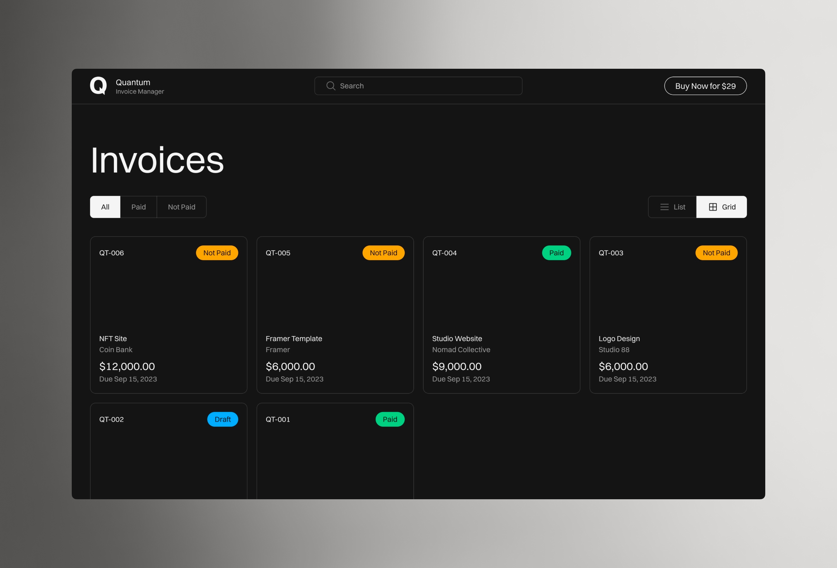 Screenshot 3 of Quantum invoices