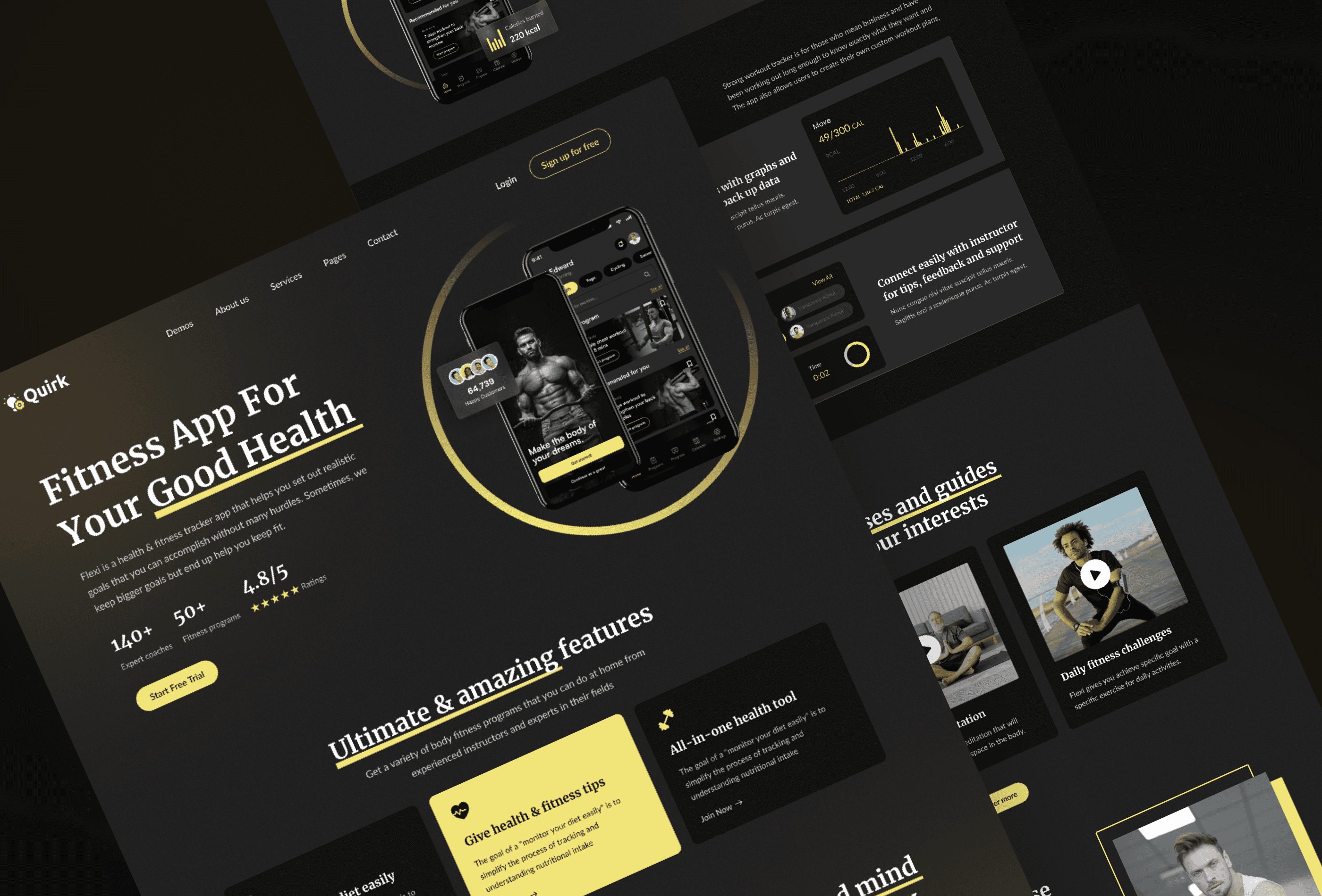 Screenshot 4 of Quirk fitness template