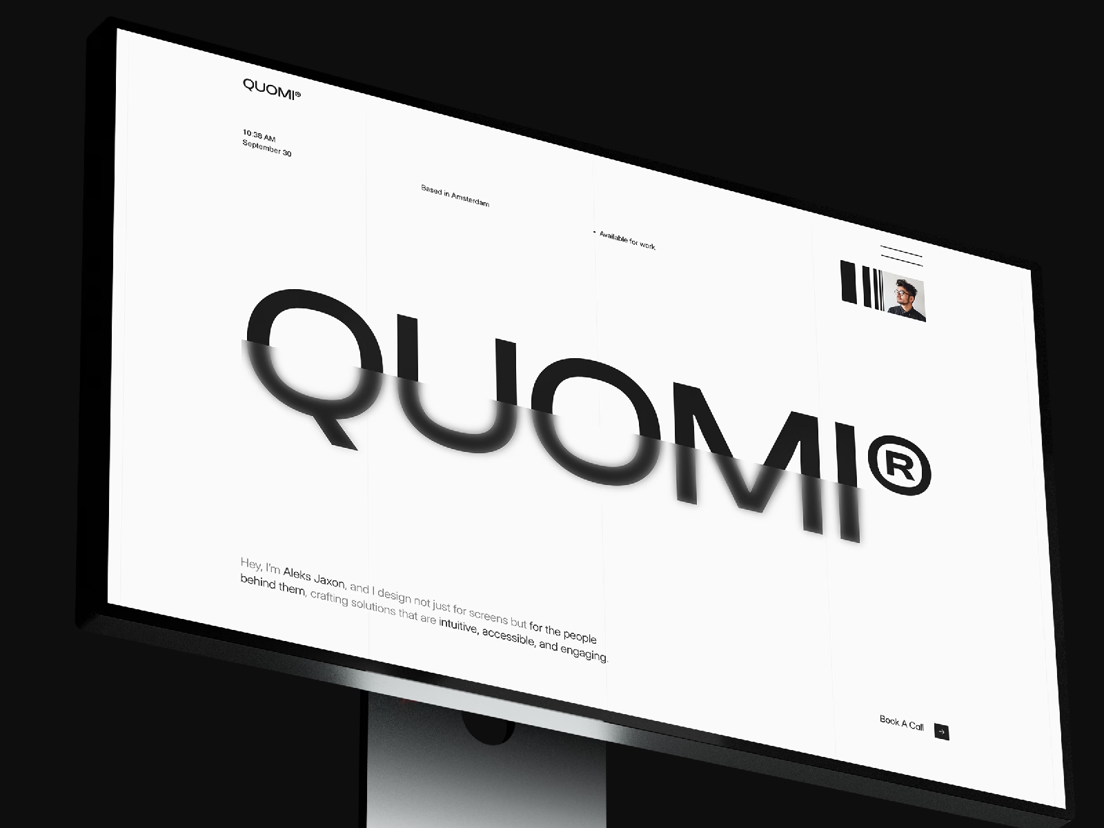 Screenshot of Quomi website