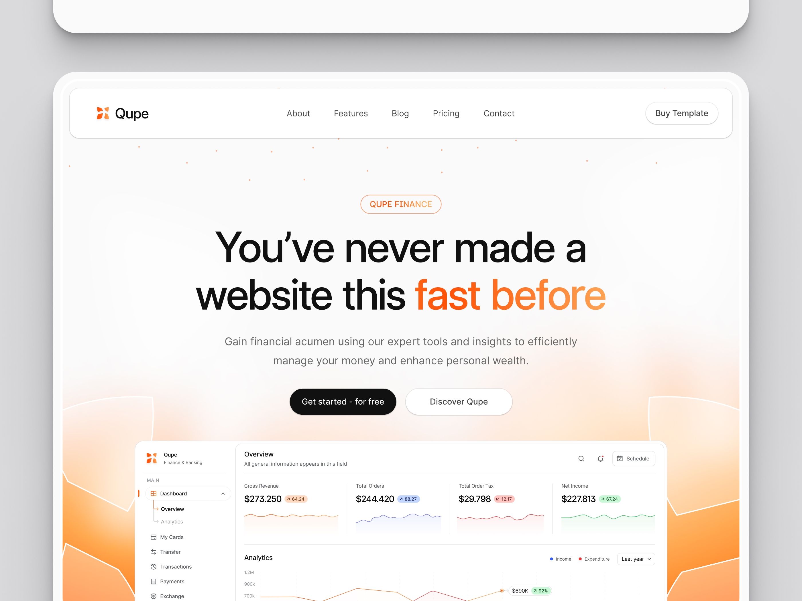 Screenshot of Qupe website