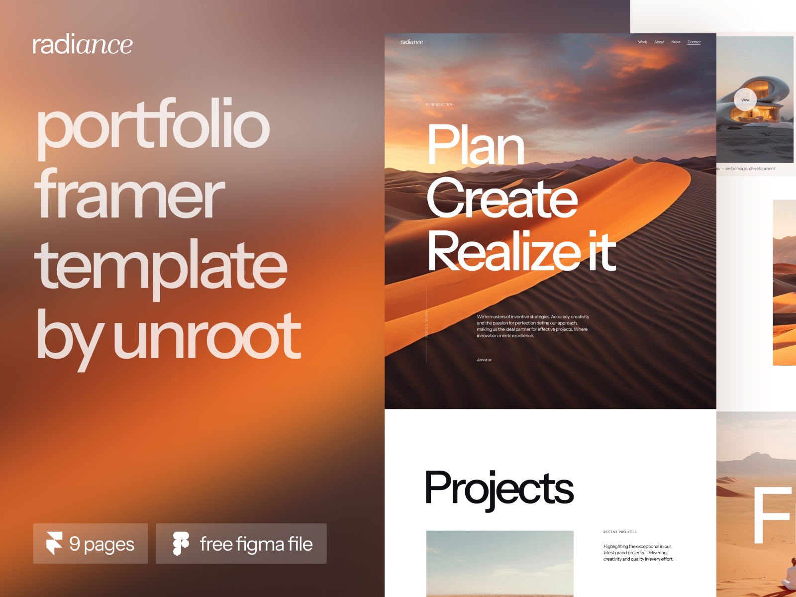 Screenshot of Radiance website