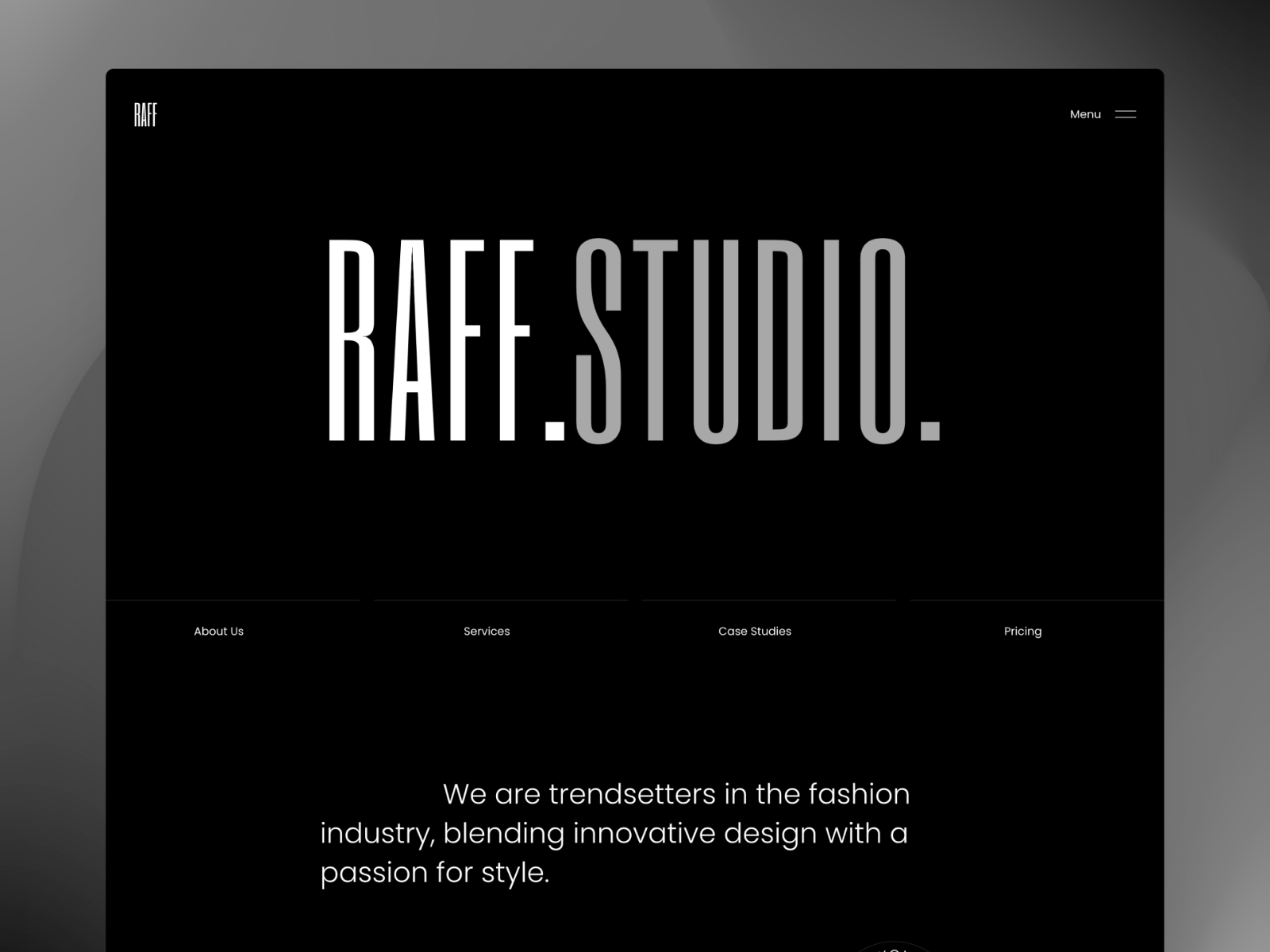 Screenshot of Raff website